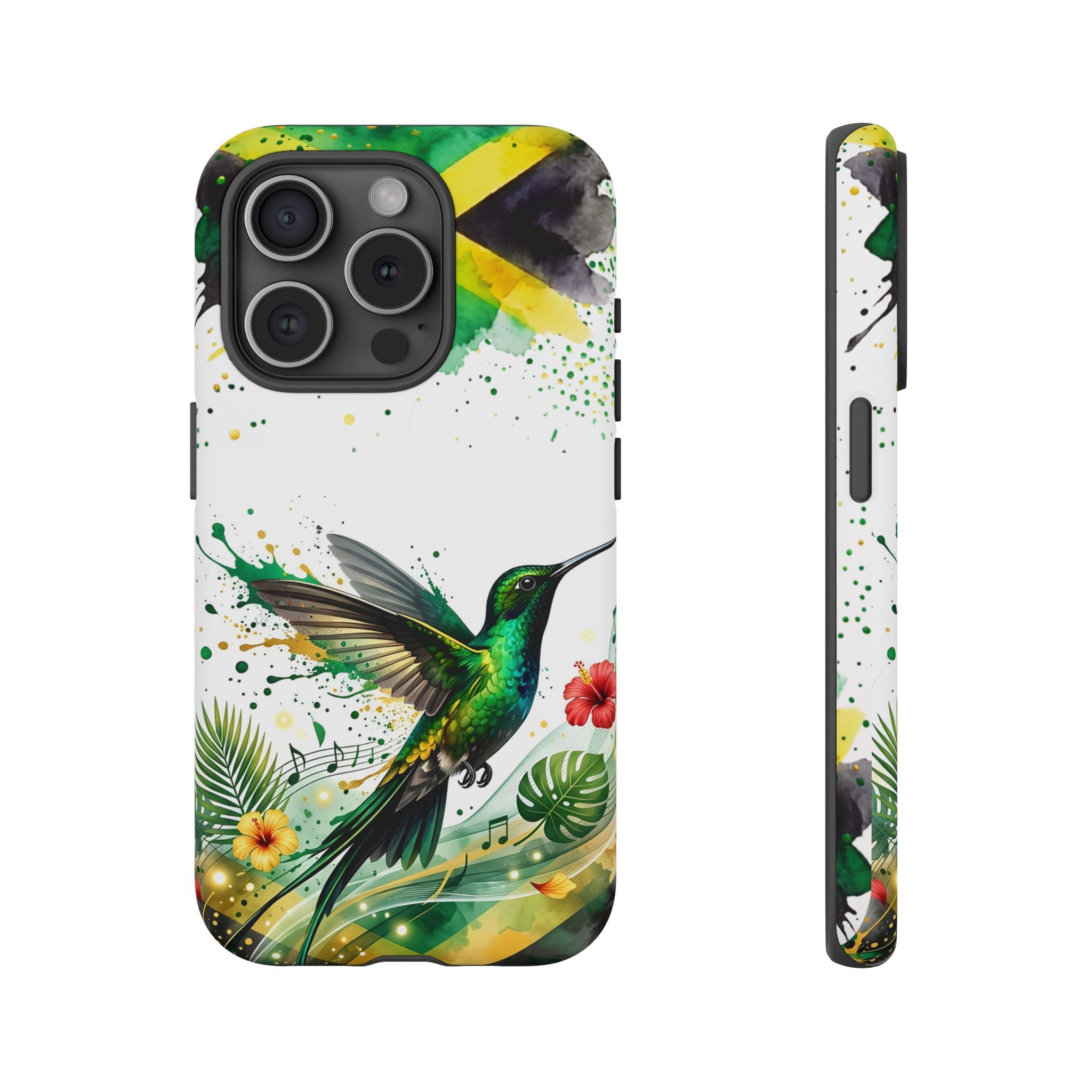 Hummingbird Jamaica Tough Phone Case – Tropical Floral Protective Cover