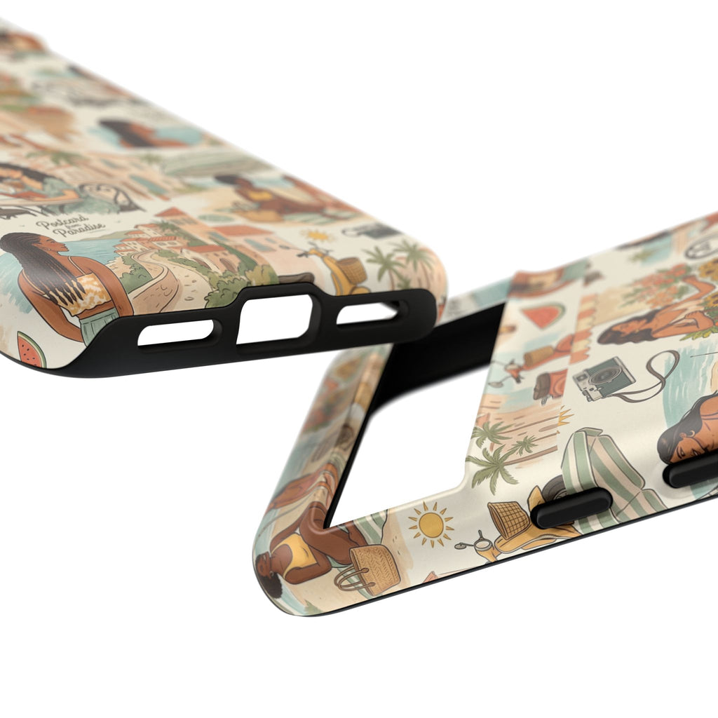 Tropical Vacation Phone Case — Vintage Beach Women Pattern