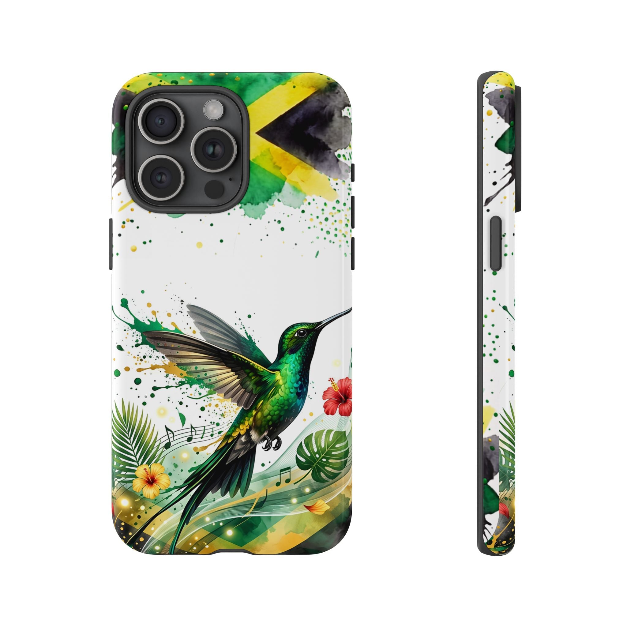 Hummingbird Jamaica Tough Phone Case – Tropical Floral Protective Cover