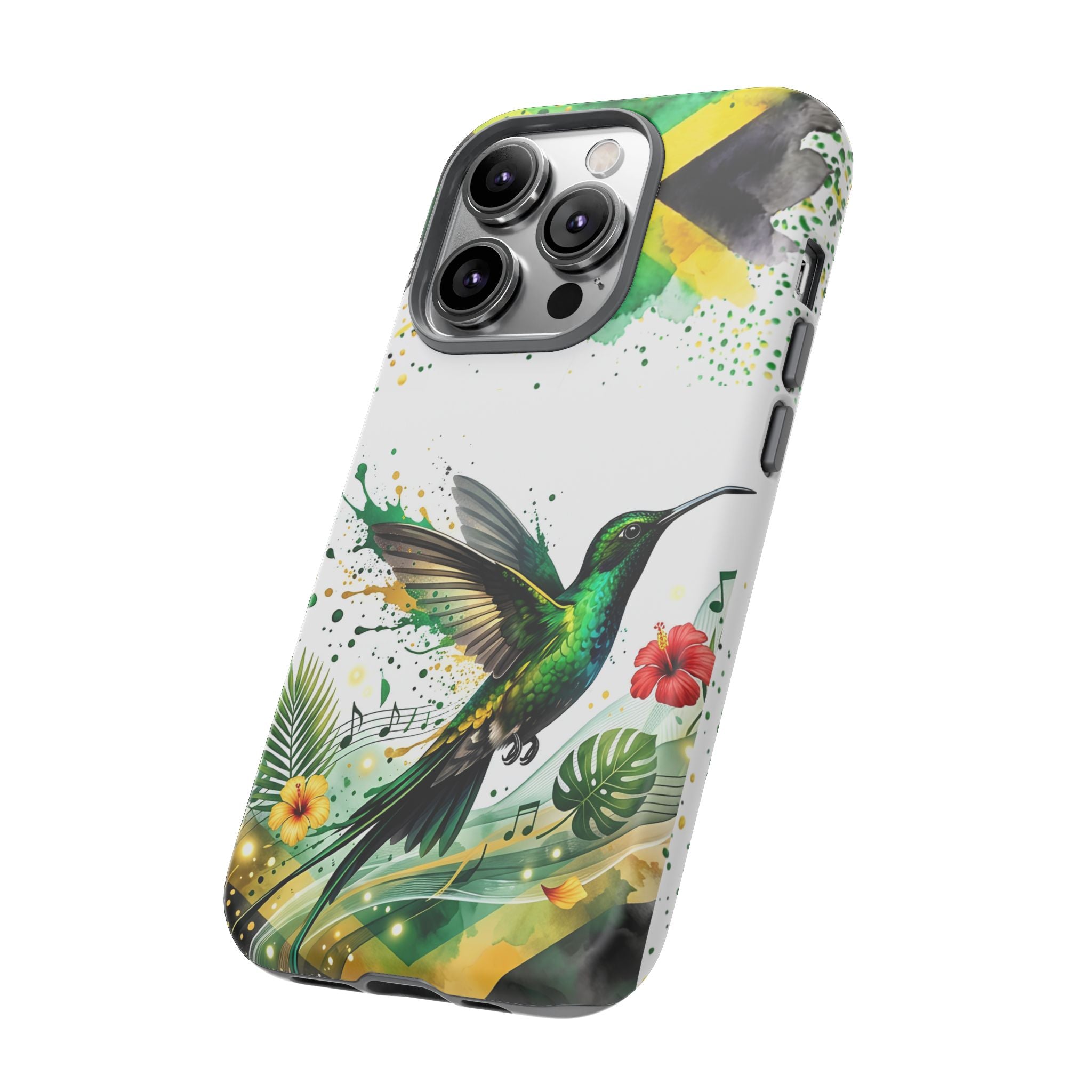 Hummingbird Jamaica Tough Phone Case – Tropical Floral Protective Cover