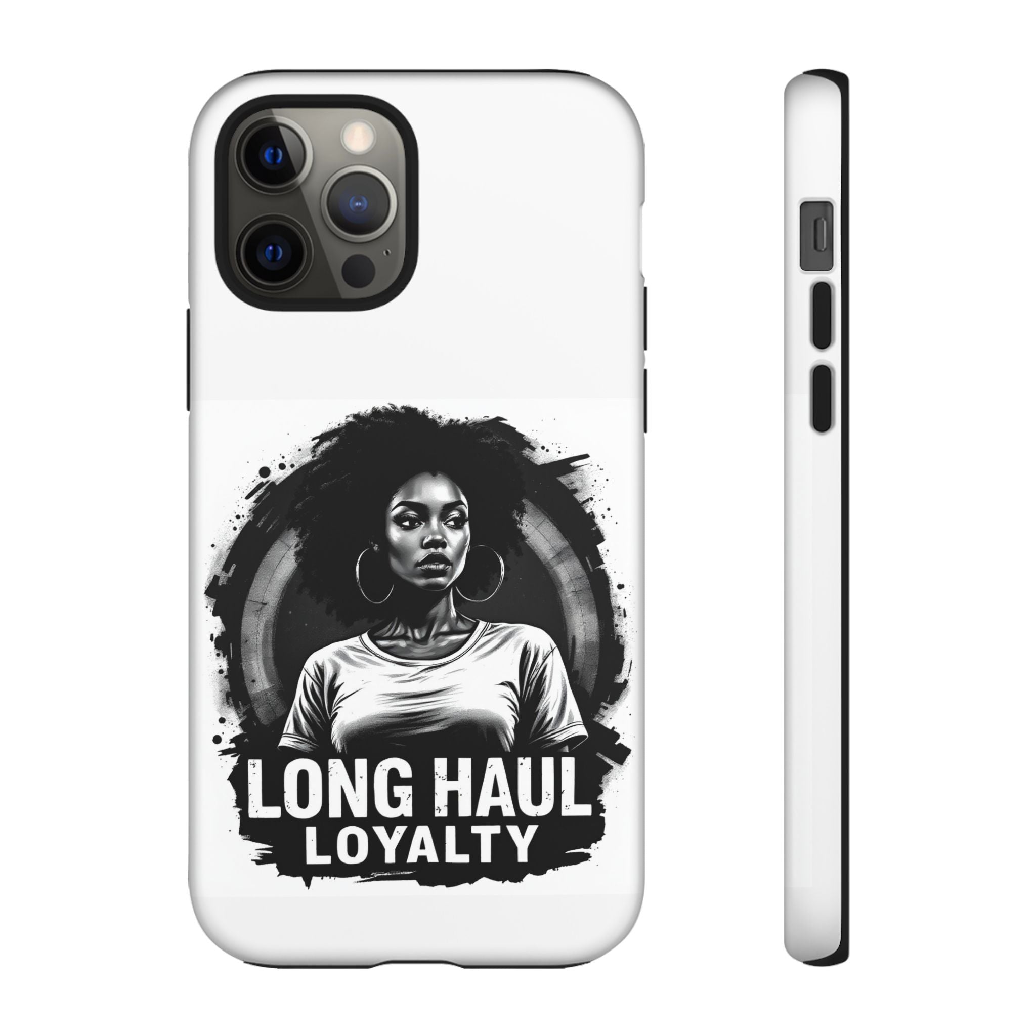 Phone Case — "Long Haul Loyalty" Black & White Portrait Protective Case