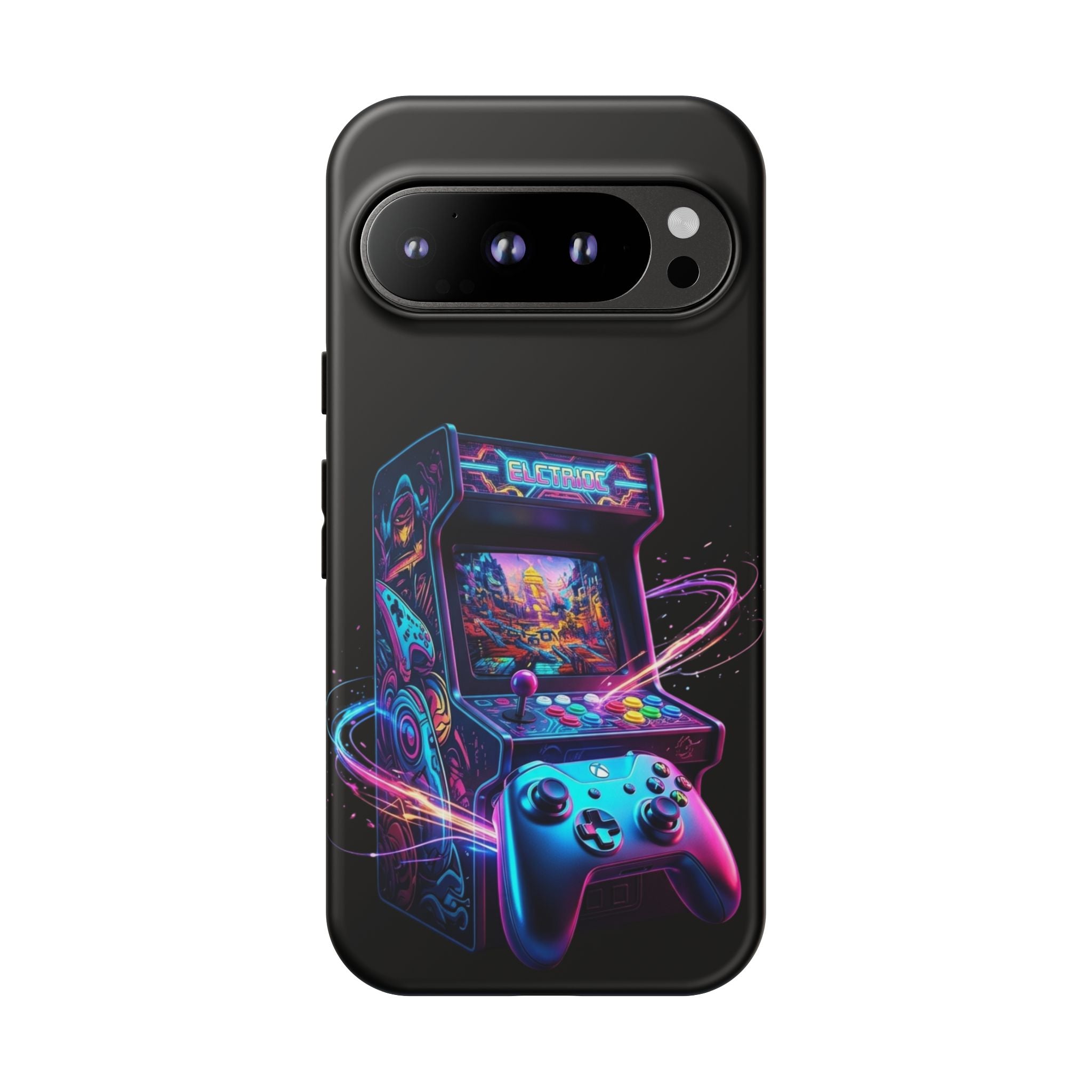 Retro Arcade Phone Case — Neon Gaming Controller Design