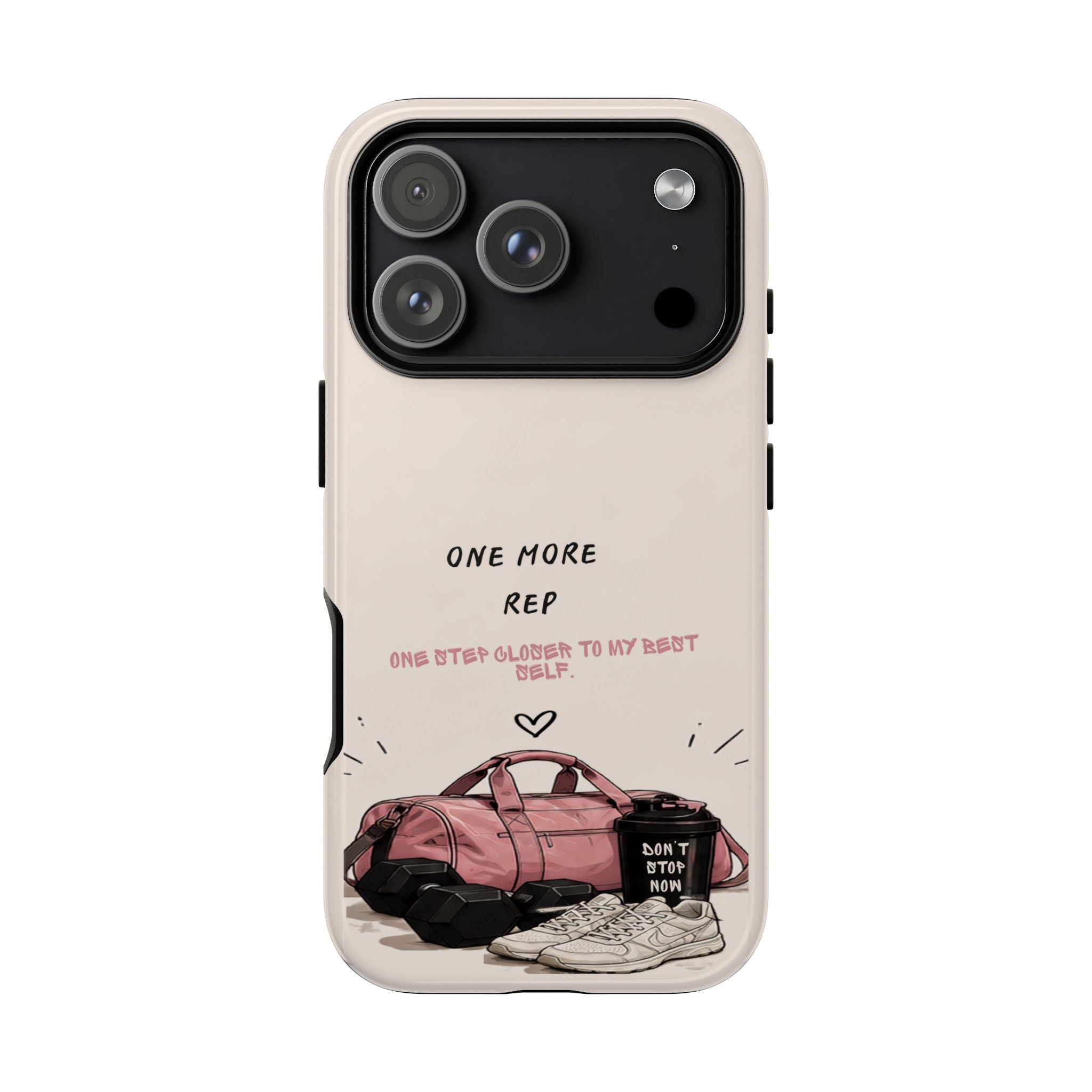 Gym Phone Case — "One More Rep" Workout Duffle & Sneakers Protective Case