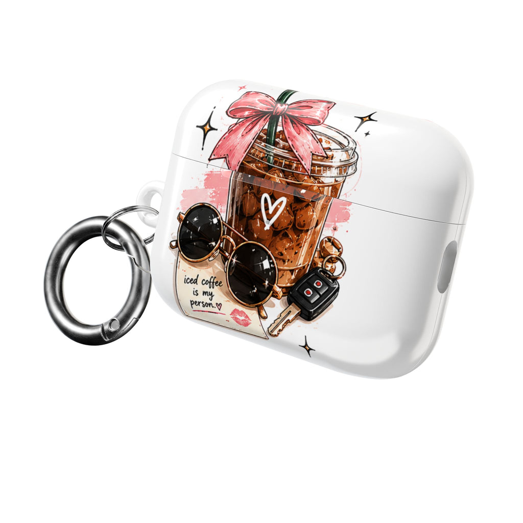 AirPod Case — Iced Coffee Is My Person Cute Graphic Protective Case