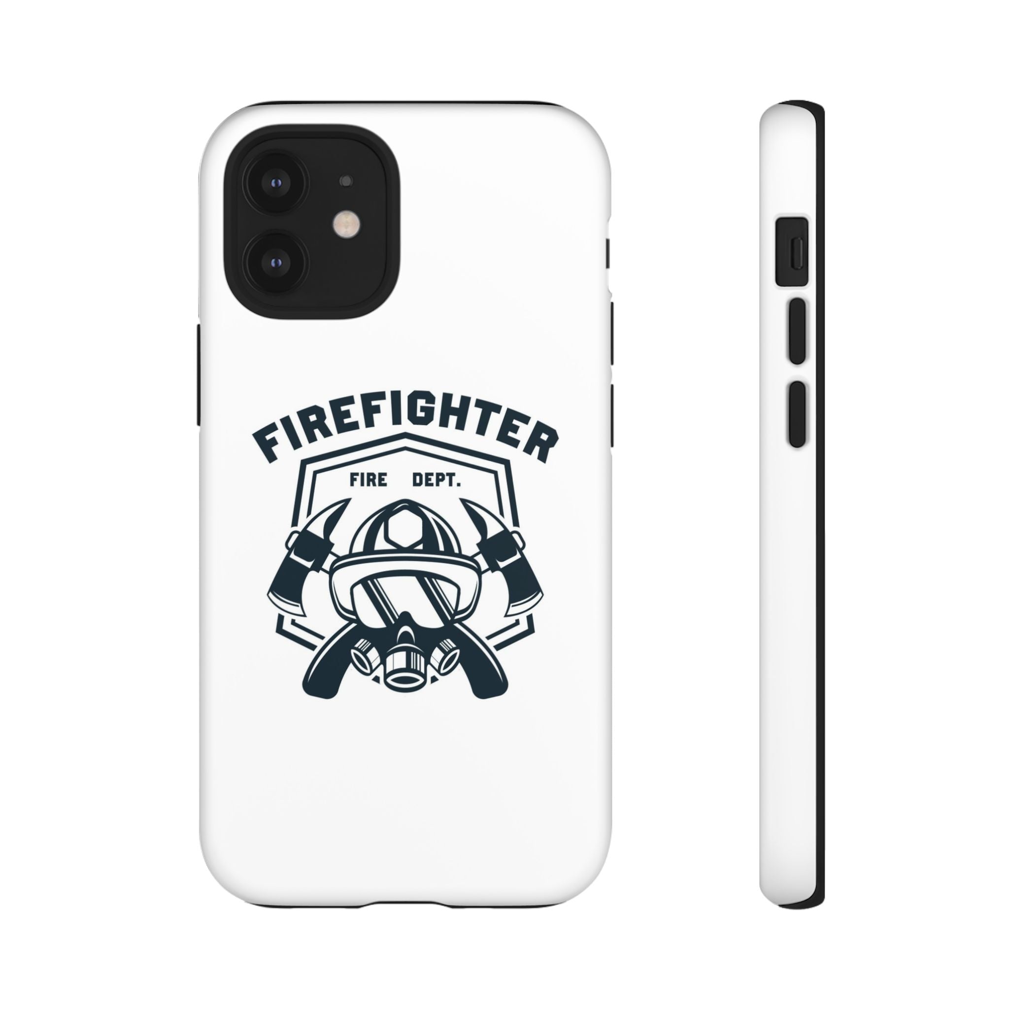 Firefighter Tough Phone Case — Fire Dept Helmet & Axes Protective Cover