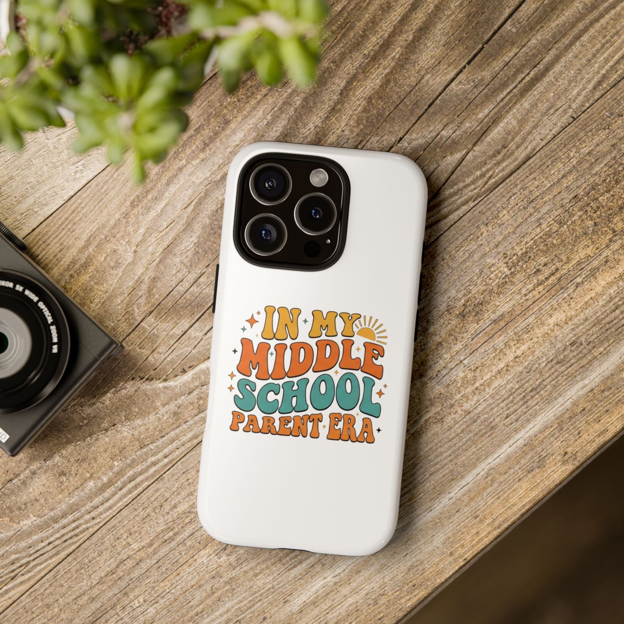 Middle School Parent Phone Case — "In My Middle School Parent Era" Retro Design