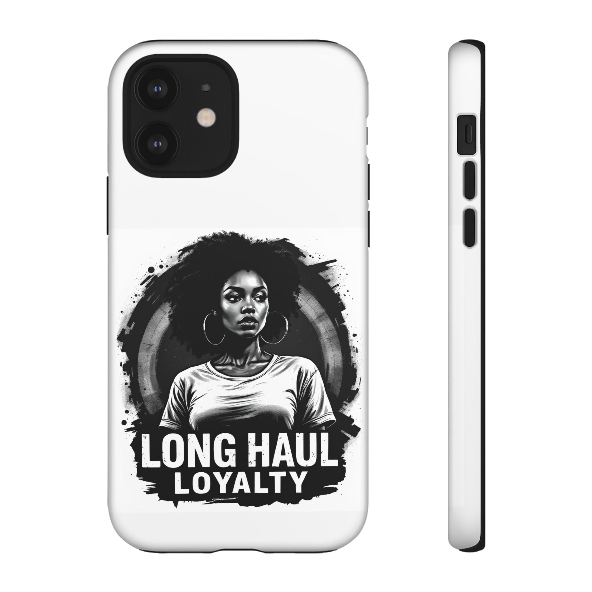 Phone Case — "Long Haul Loyalty" Black & White Portrait Protective Case
