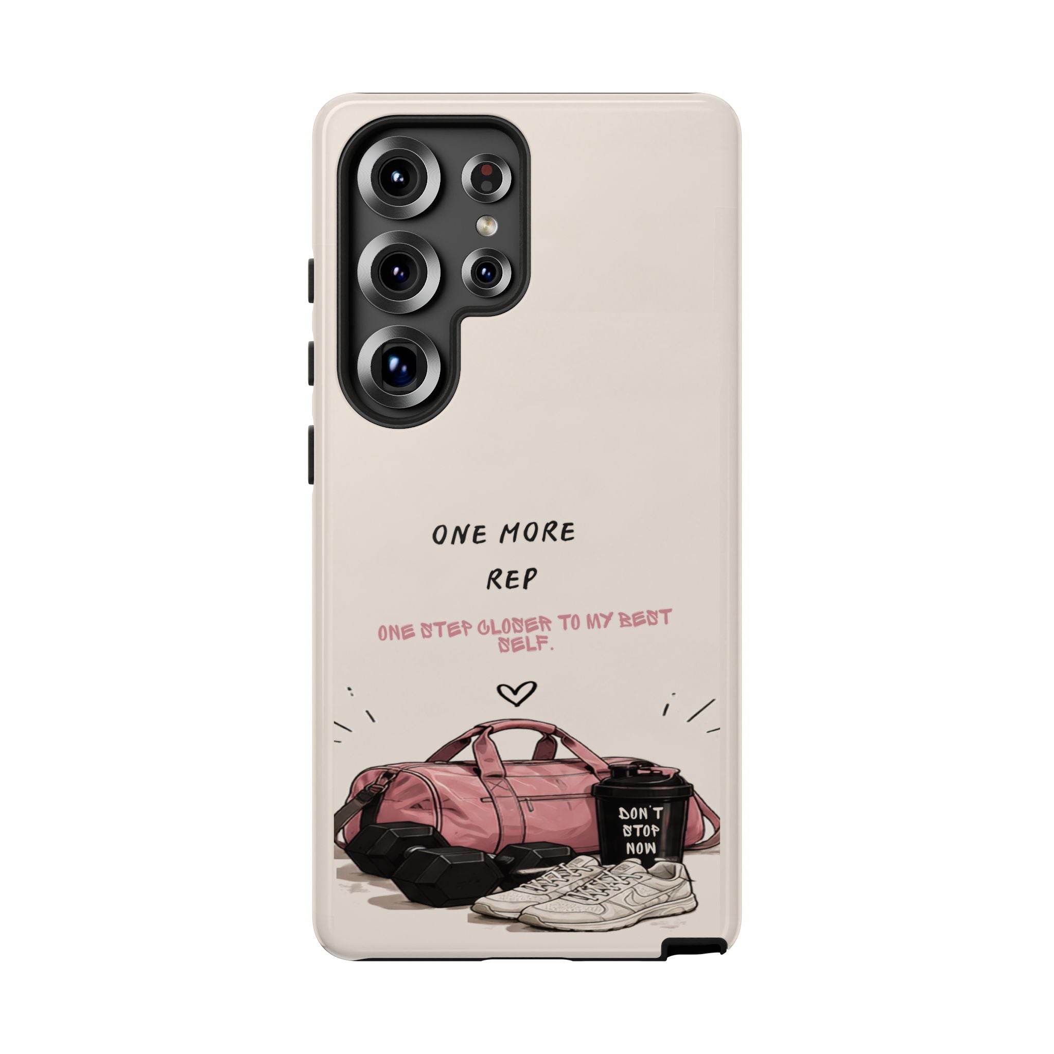 Gym Phone Case — "One More Rep" Workout Duffle & Sneakers Protective Case