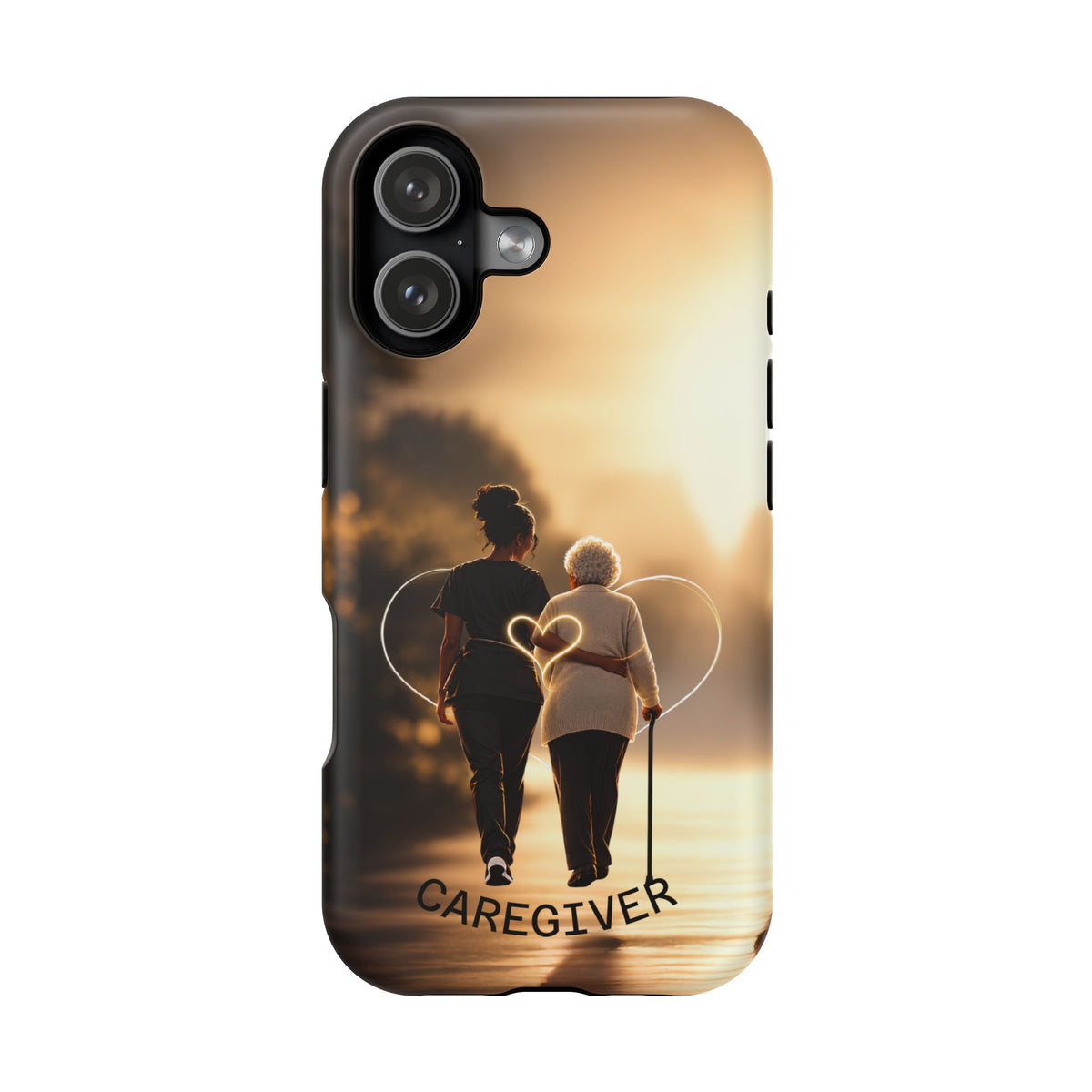 Caregiver Phone Case — Impact-Resistant Protective Case with Heart Design