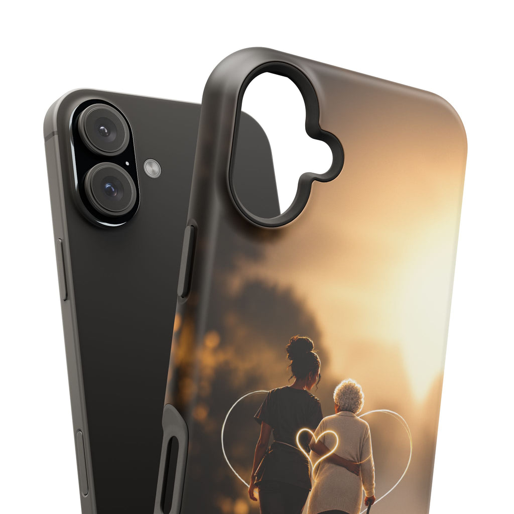 Caregiver Phone Case — Impact-Resistant Protective Case with Heart Design