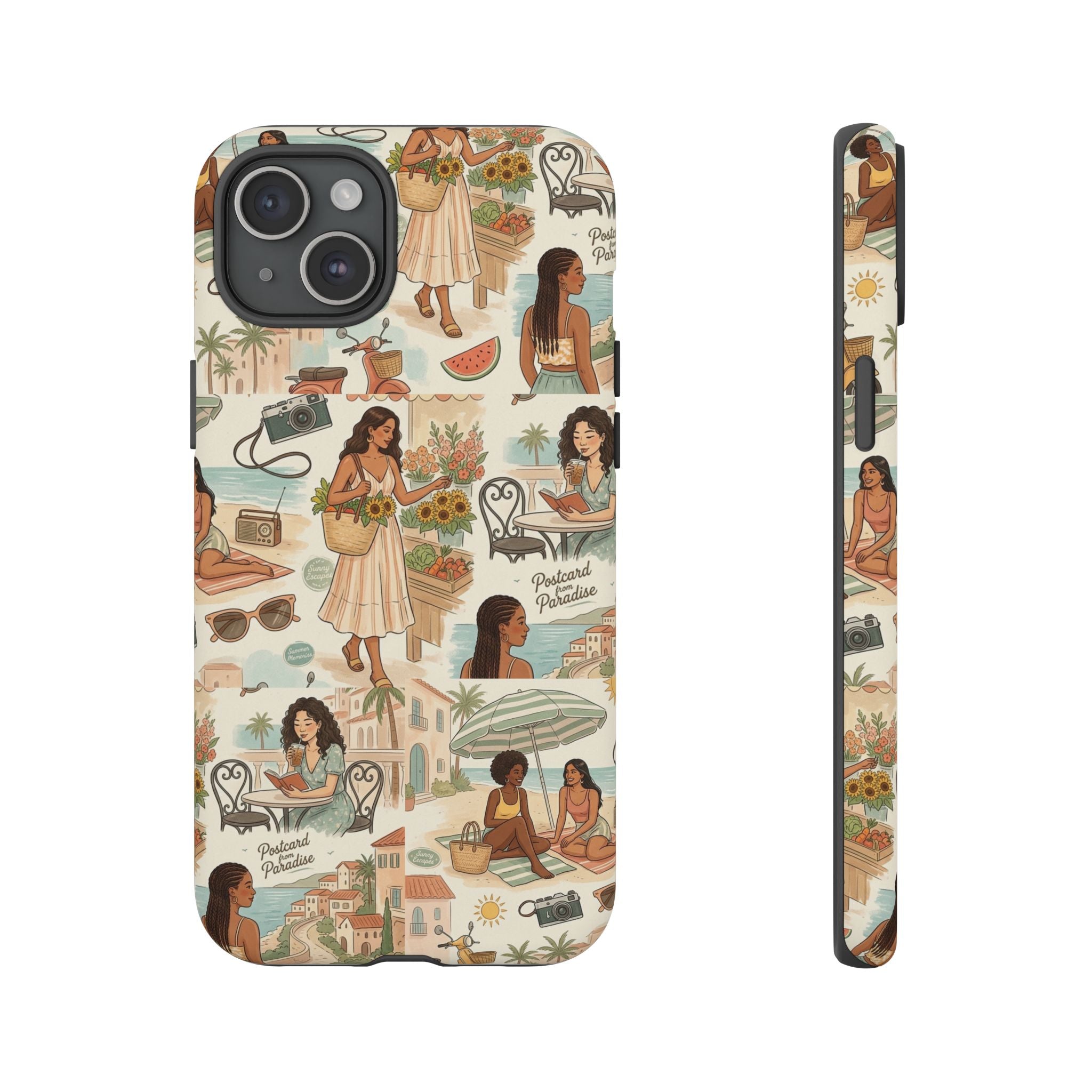 Tropical Vacation Phone Case — Vintage Beach Women Pattern