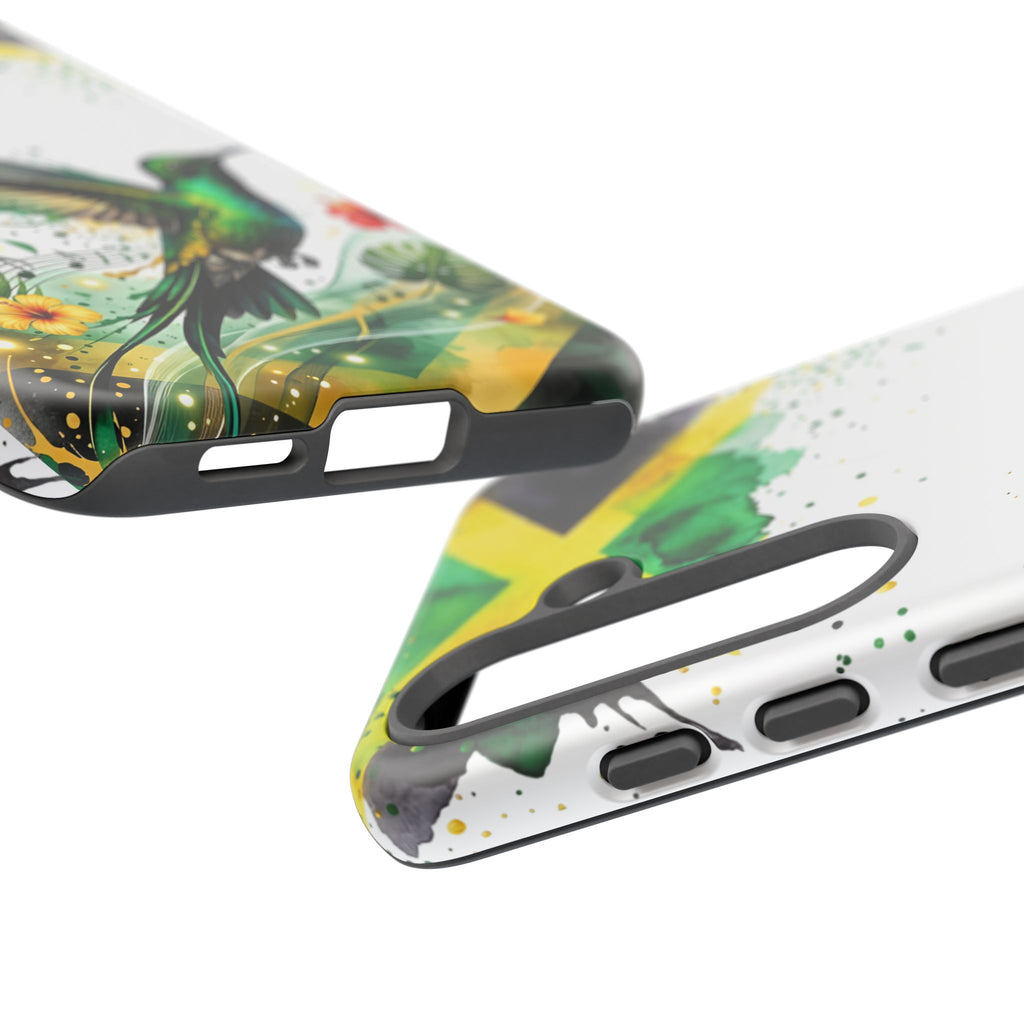 Hummingbird Jamaica Tough Phone Case – Tropical Floral Protective Cover