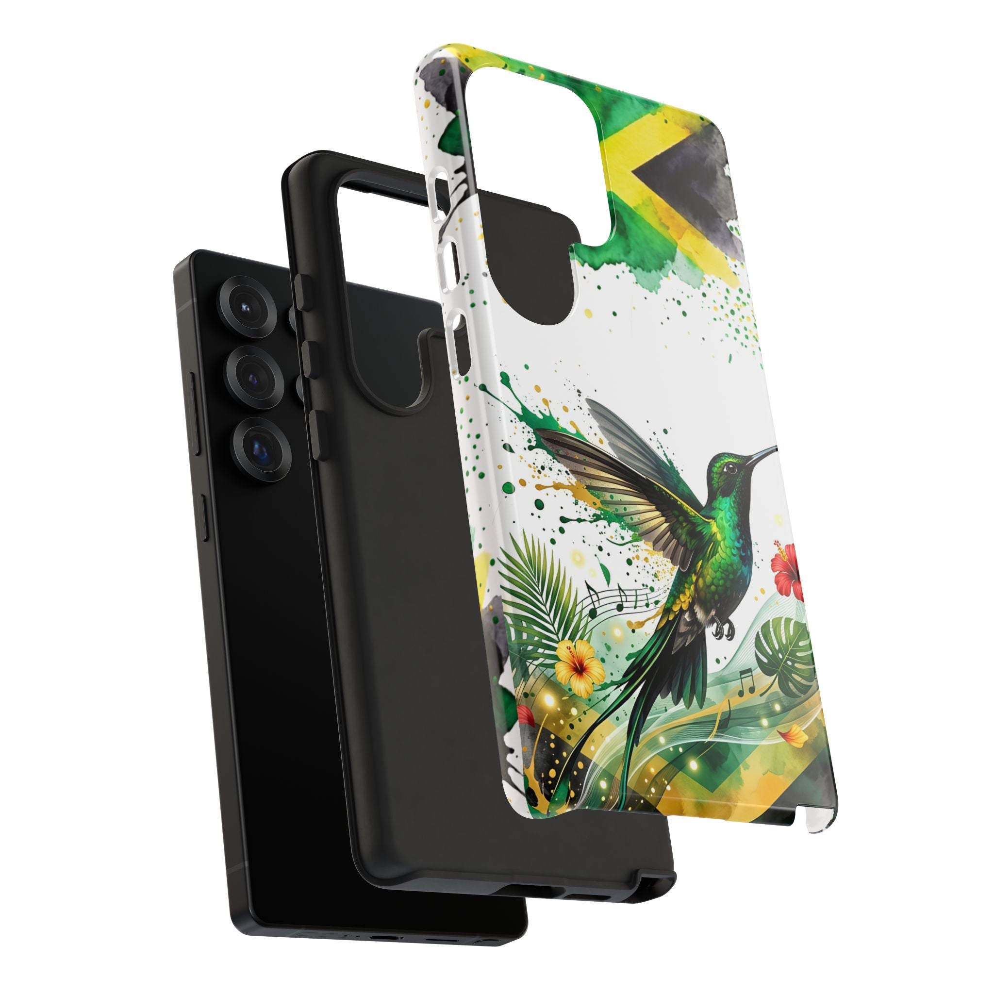 Hummingbird Jamaica Tough Phone Case – Tropical Floral Protective Cover