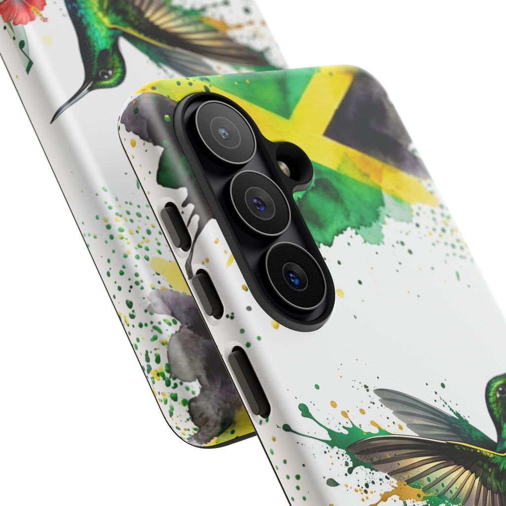 Hummingbird Jamaica Tough Phone Case – Tropical Floral Protective Cover