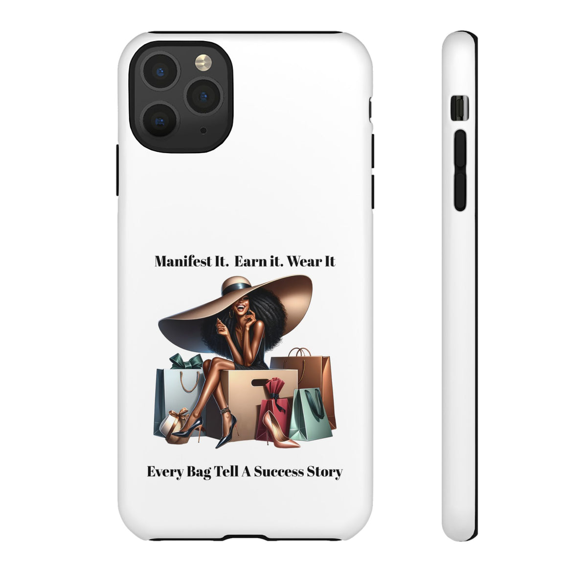 Phone Case - "Manifest It. Earn It. Wear It." Chic Shopper Design