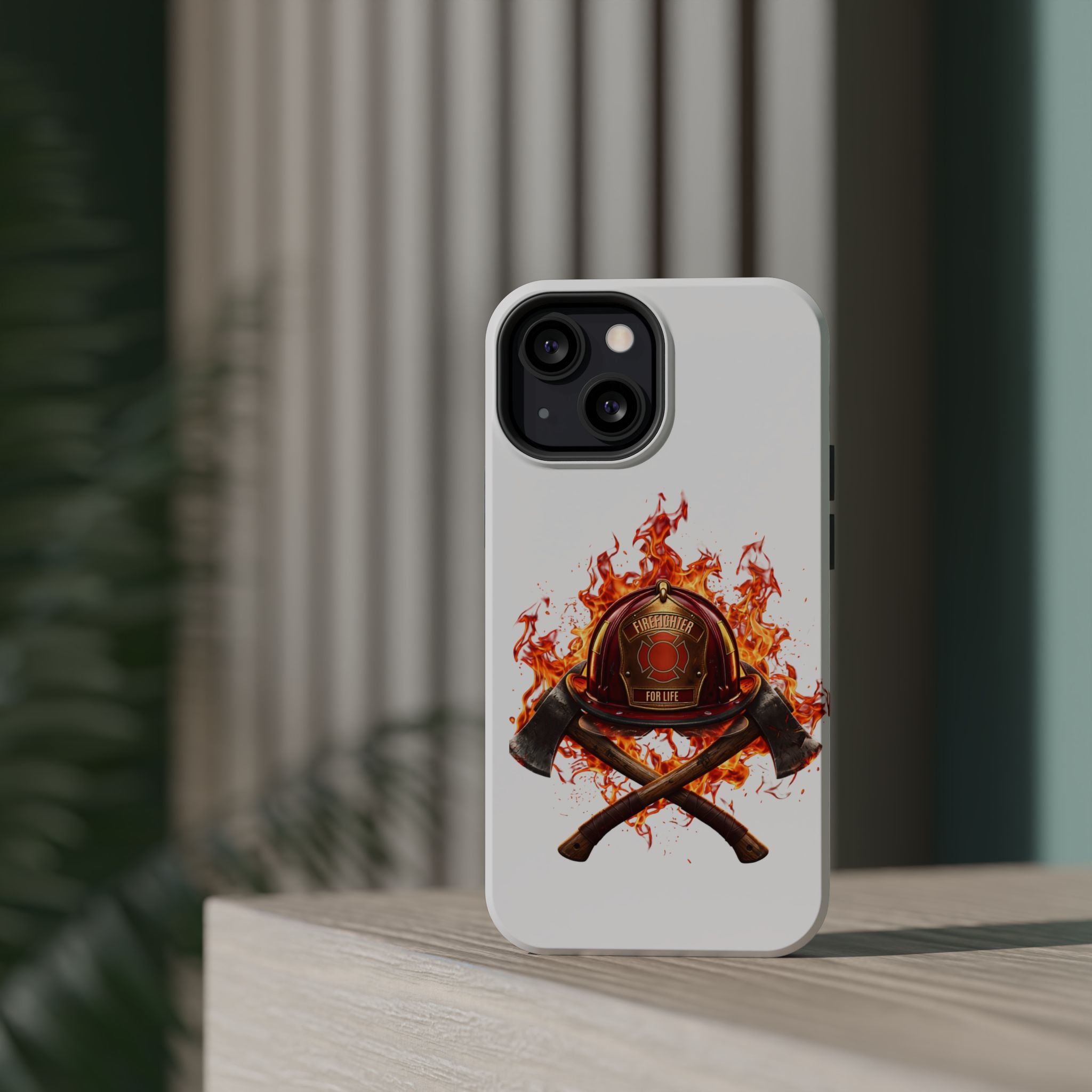 Firefighter Helmet Flames Phone Case — Station 117 Magnetic Impact-Resistant Case