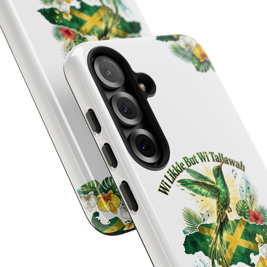 Jamaica Hummingbird Phone Case — “Wi Likkle But Wi Tallawah” Tropical Protective Cover