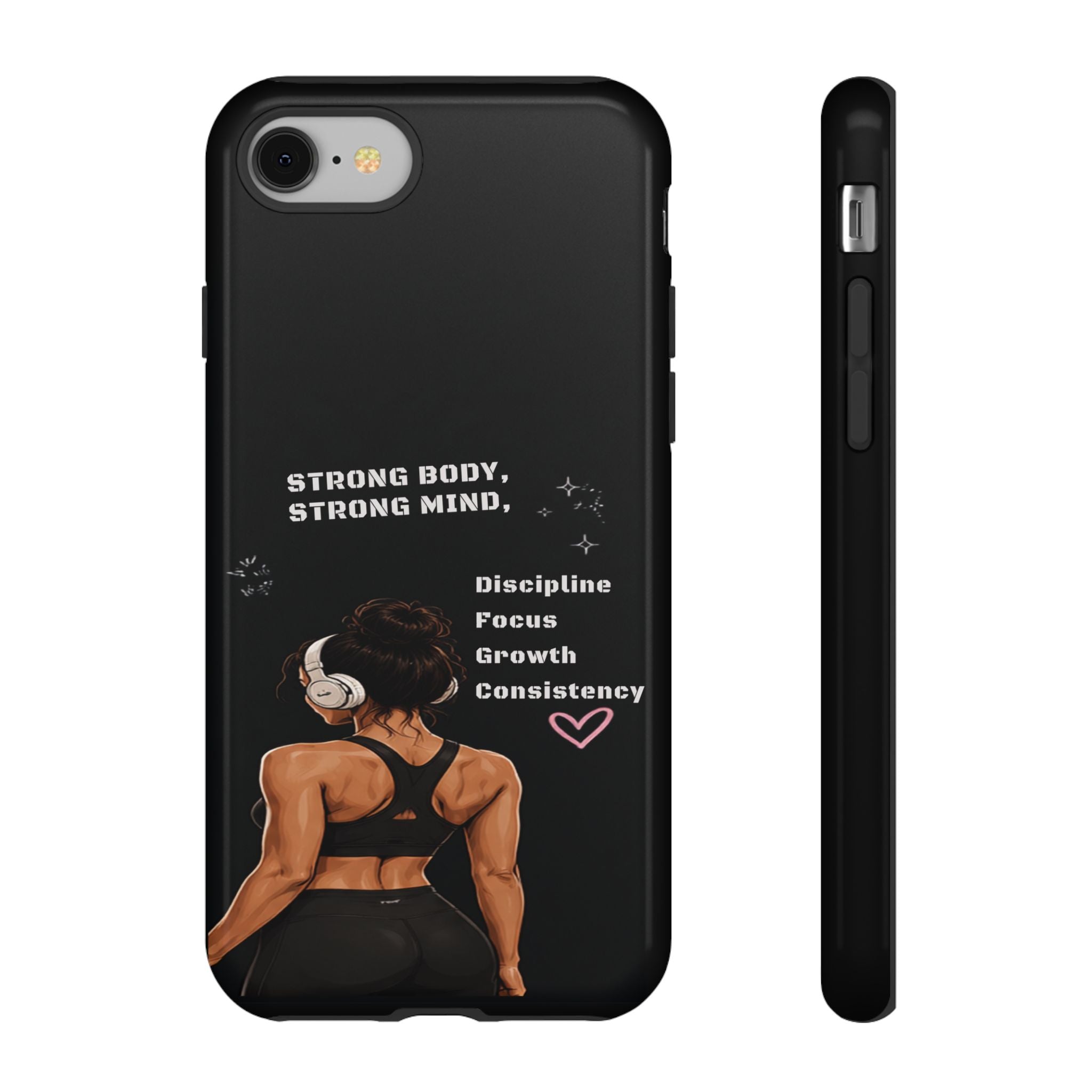 Strong Body, Strong Mind Phone Case — Motivational Fitness Protective Case