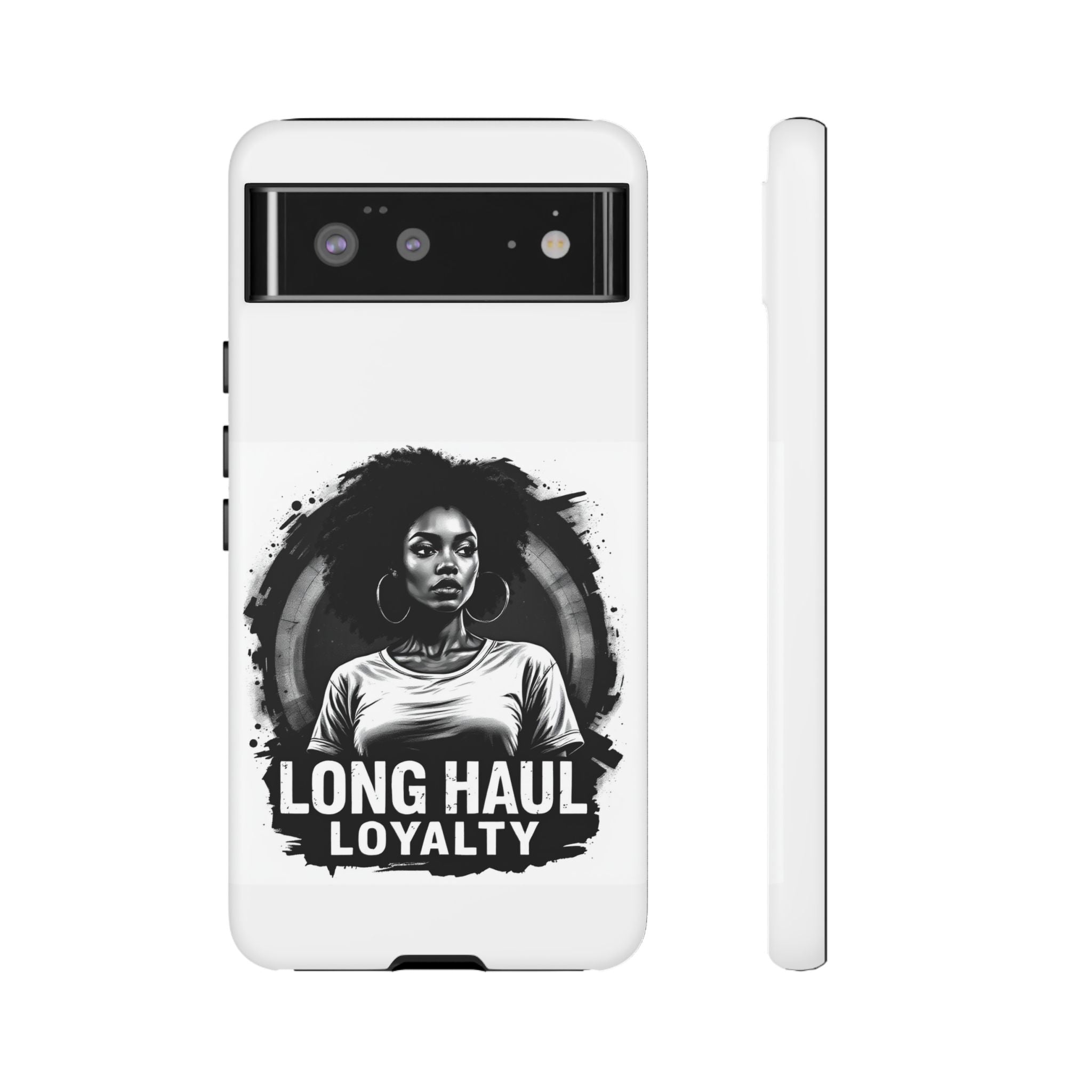 Phone Case — "Long Haul Loyalty" Black & White Portrait Protective Case