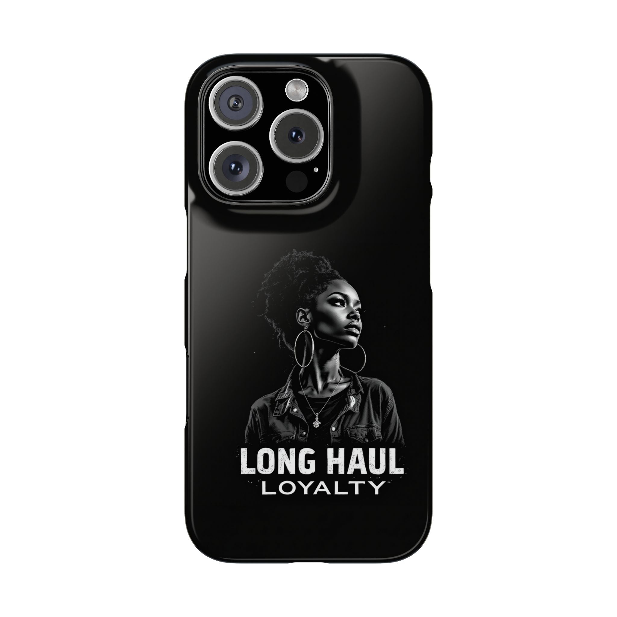 Phone Case — "Long Haul Loyalty" Black Portrait Snap Case