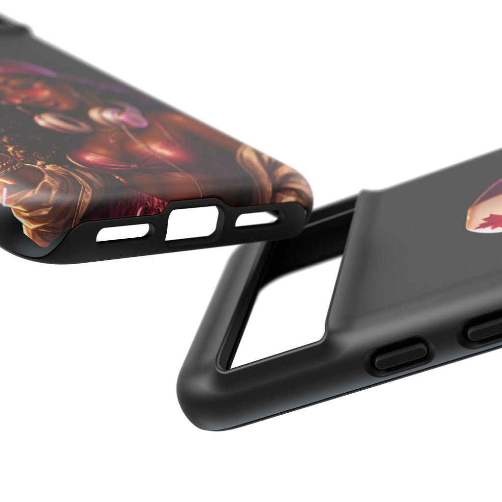 Phone Case - Cool Urban Woman with Headphones & Maple Hat