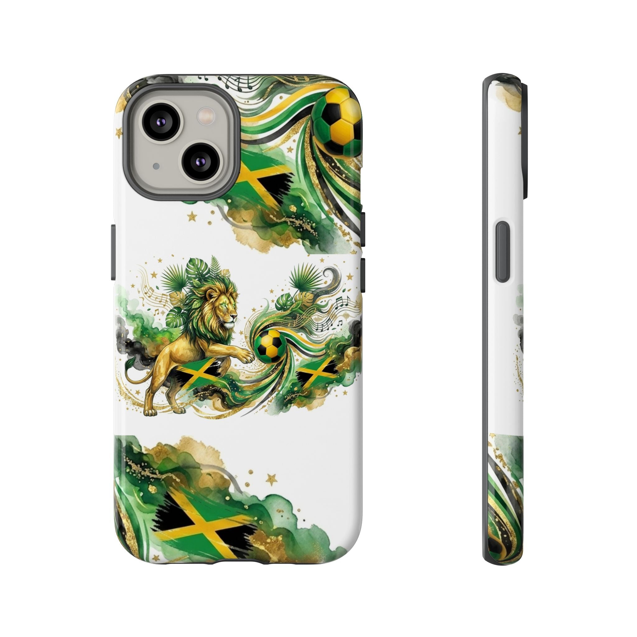 Jamaica Lion Phone Case — Jamaican Flag Rasta Protective Tough Case