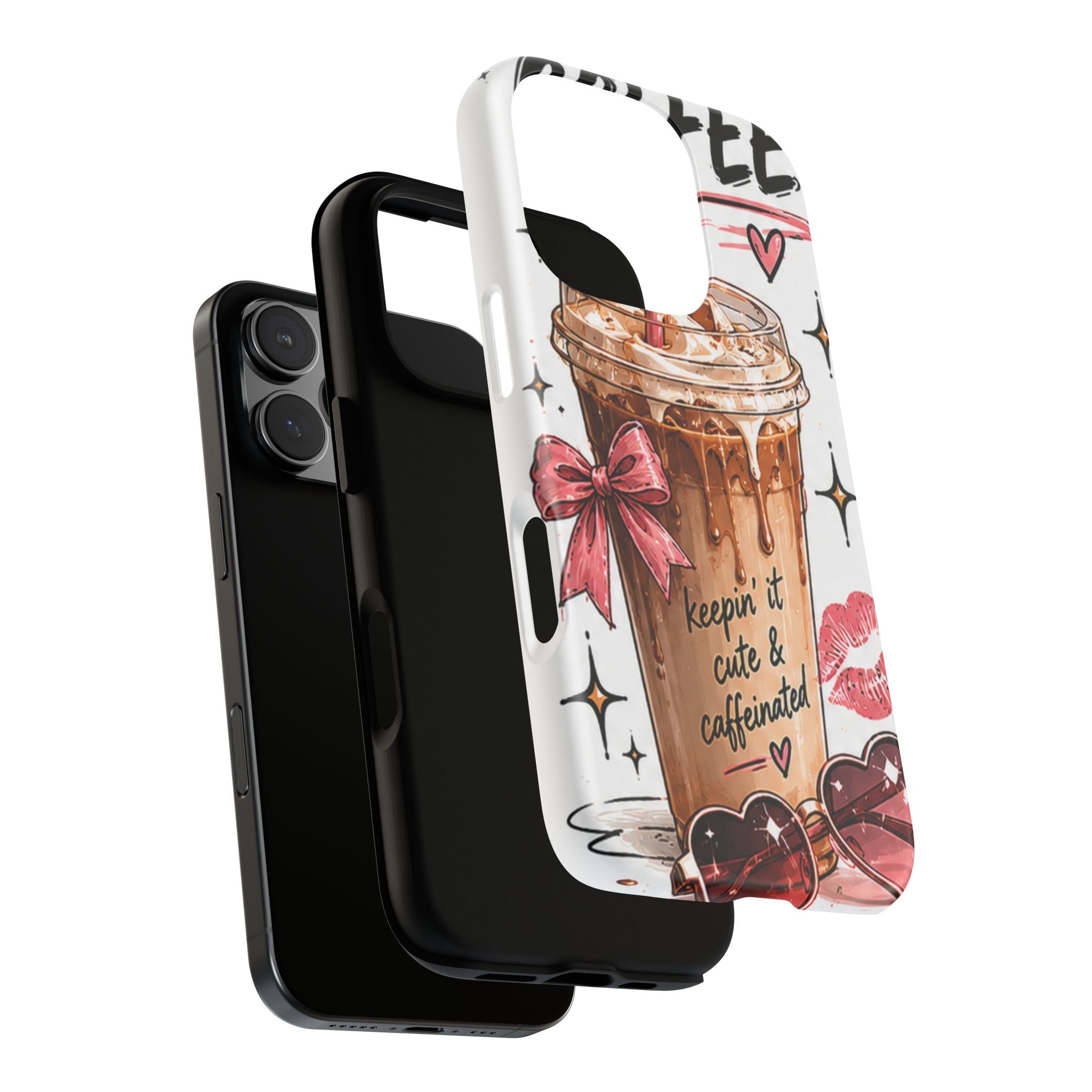 Phone Case — "Keepin' It Cute & Caffeinated" Iced Coffee Design
