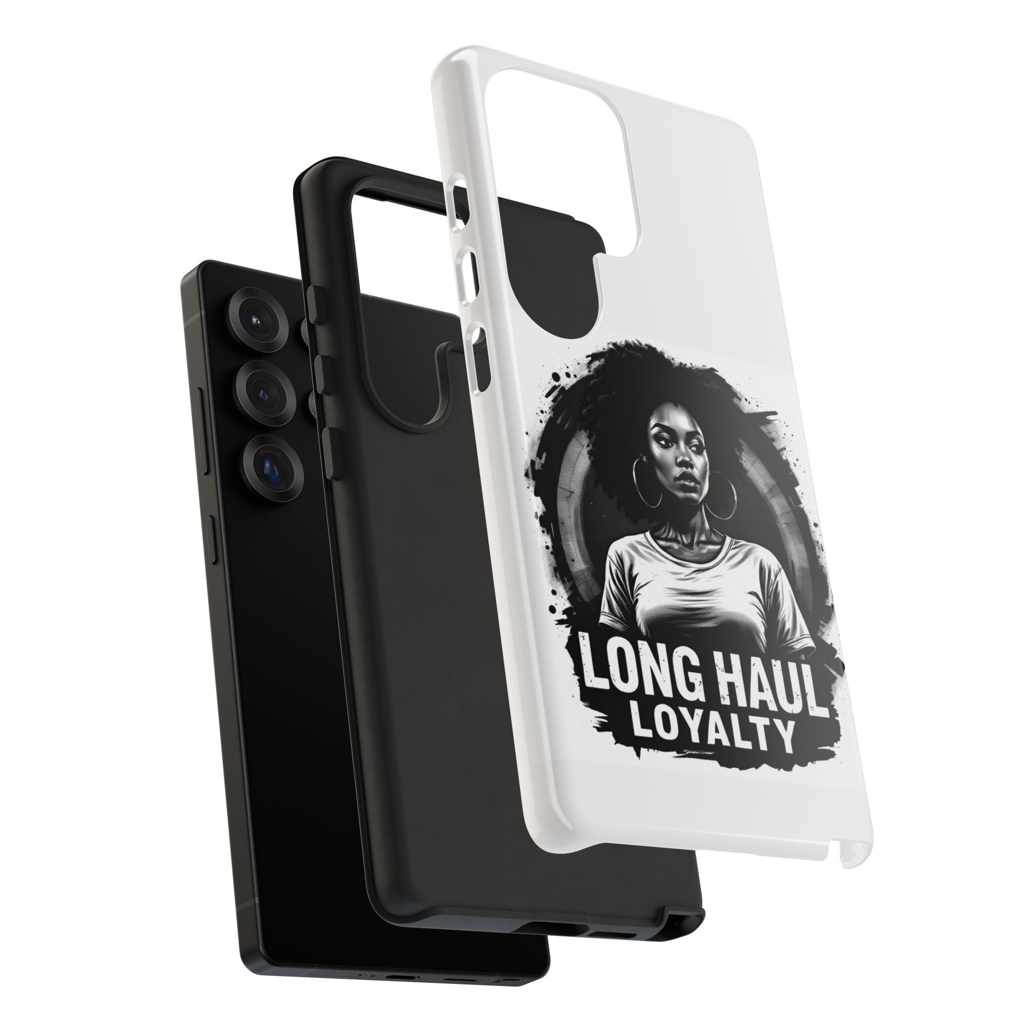 Phone Case — "Long Haul Loyalty" Black & White Portrait Protective Case