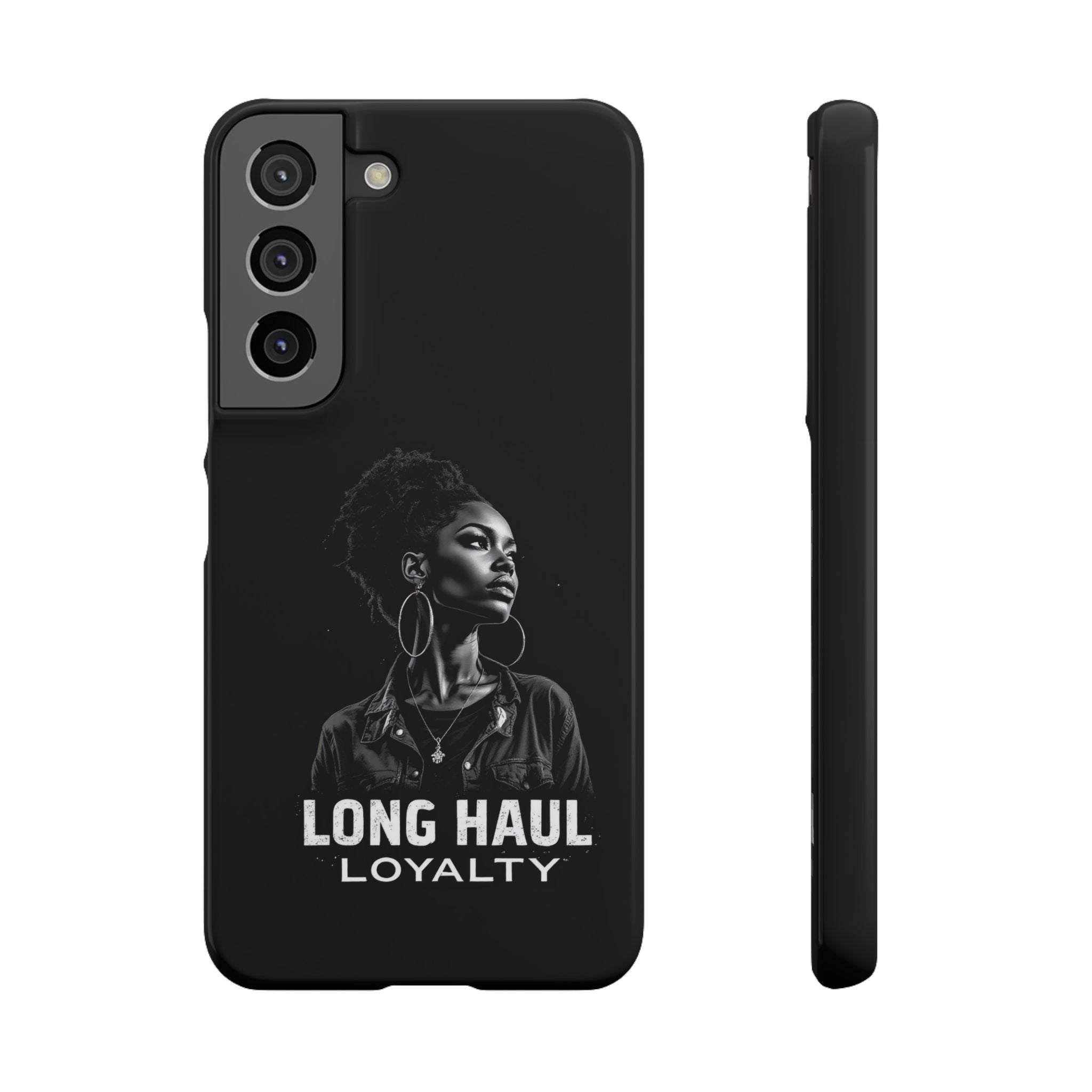 Phone Case — "Long Haul Loyalty" Black Portrait Snap Case