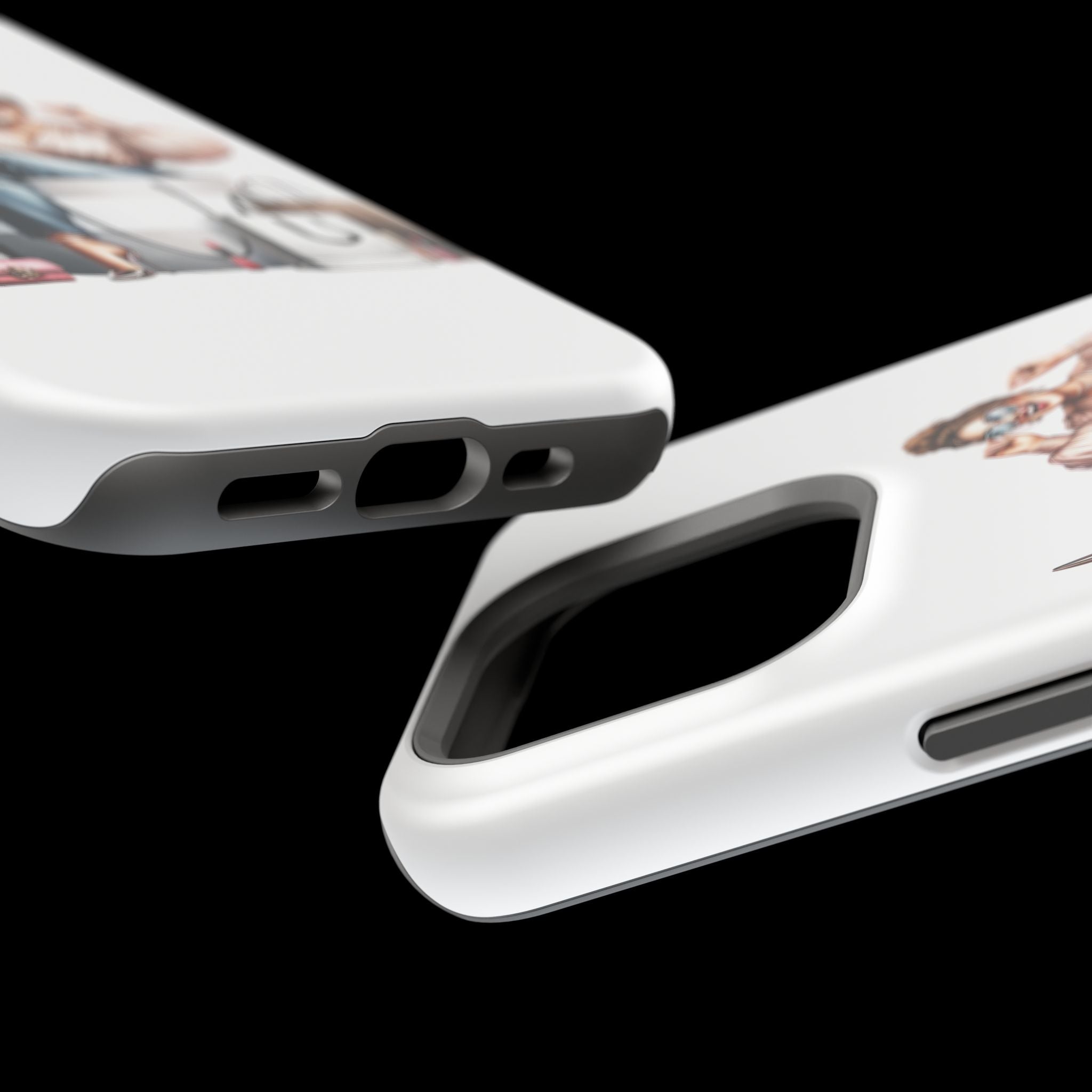 Magnetic Impact-Resistant Case — Luxury Shopper Goddess on Clouds Phone Cover