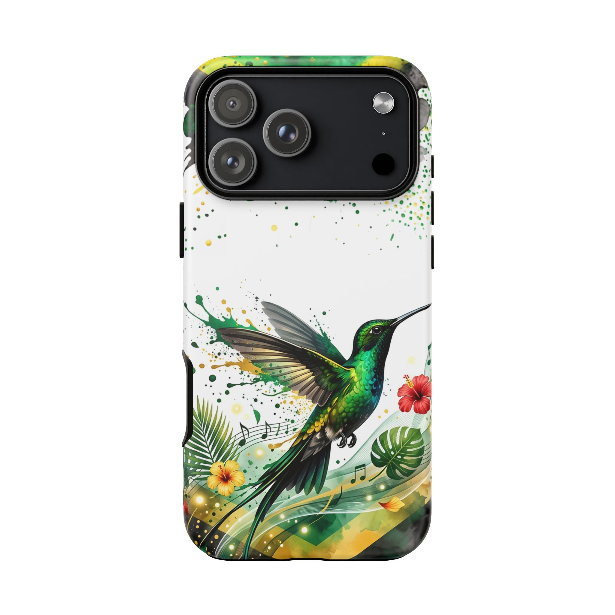 Hummingbird Jamaica Tough Phone Case – Tropical Floral Protective Cover