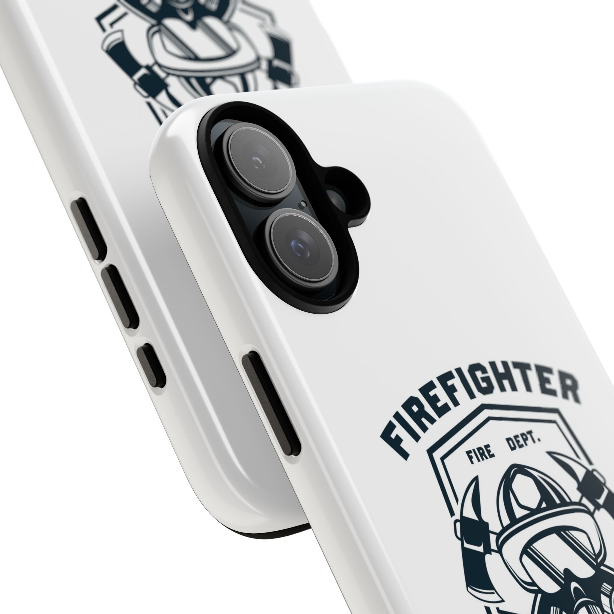 Firefighter Tough Phone Case — Fire Dept Helmet & Axes Protective Cover