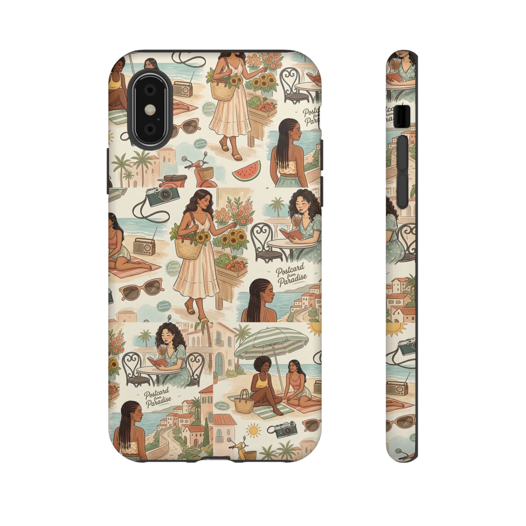 Tropical Vacation Phone Case — Vintage Beach Women Pattern