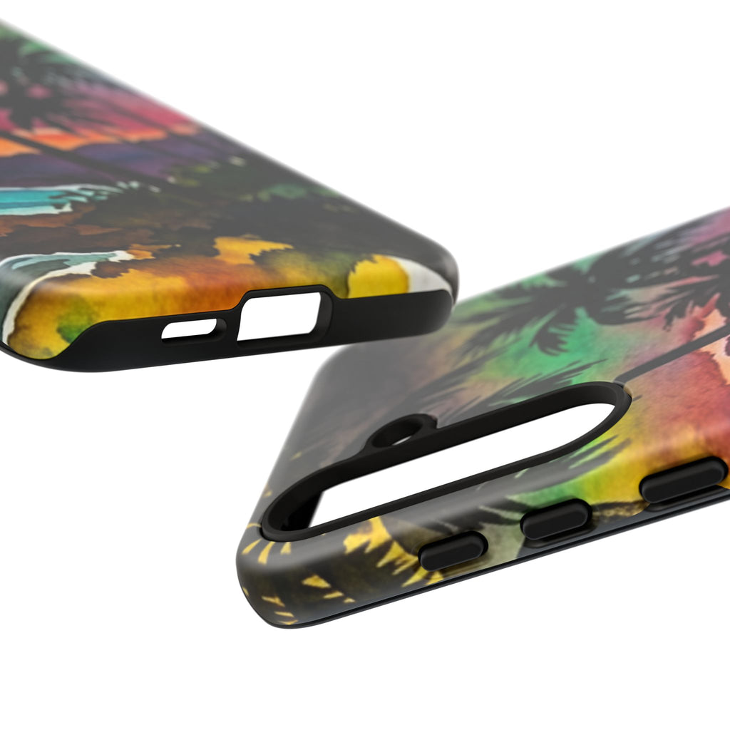 Tropical Sunset Phone Case – Palm Tree Beach Protective Cover