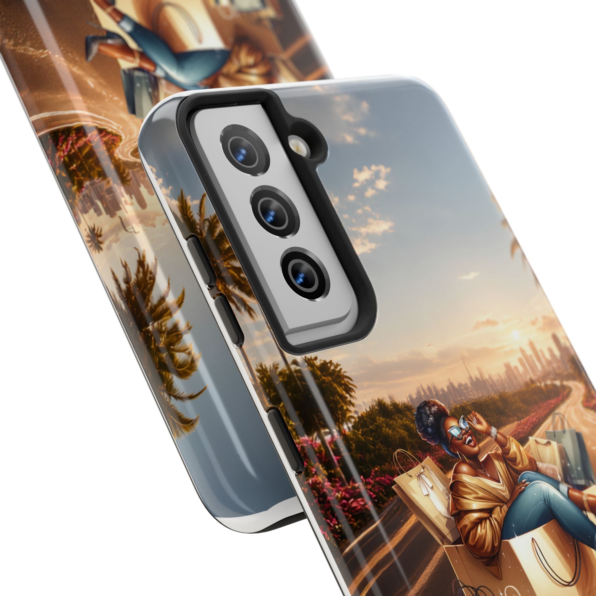 Sunset Roadtrip Tough Phone Case — Relaxed Traveler Design