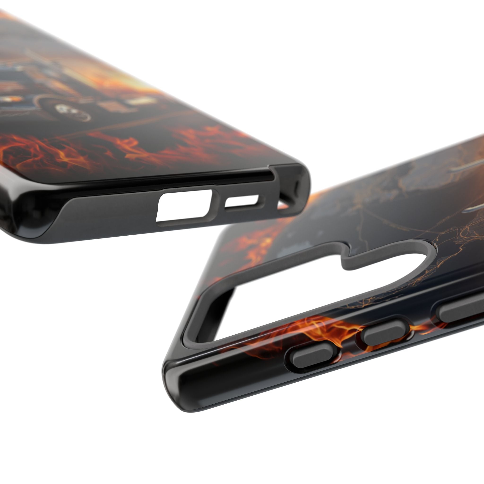 Truck Flames Phone Case — Bold Semi-Truck Globe Design