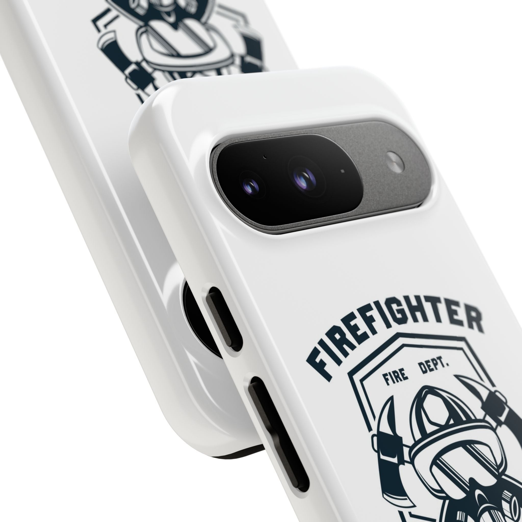 Firefighter Tough Phone Case — Fire Dept Helmet & Axes Protective Cover