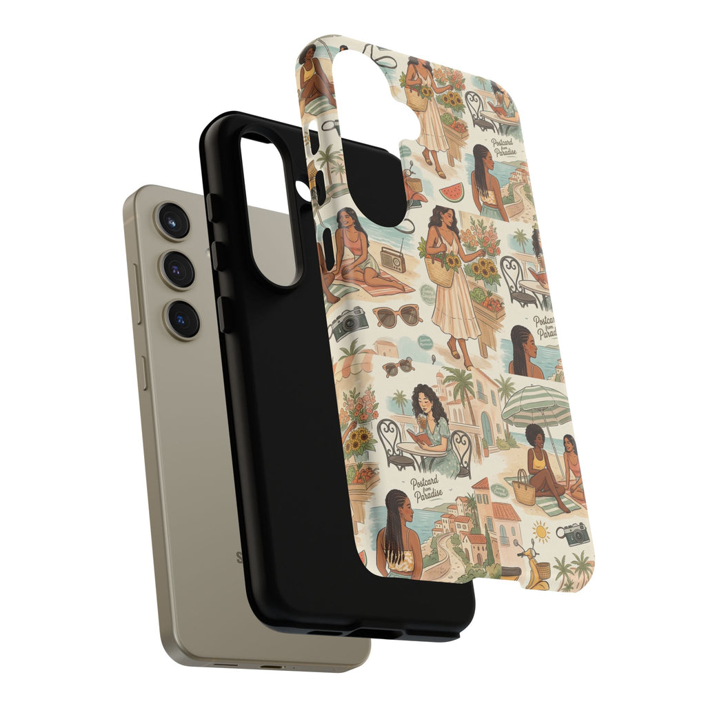 Tropical Vacation Phone Case — Vintage Beach Women Pattern