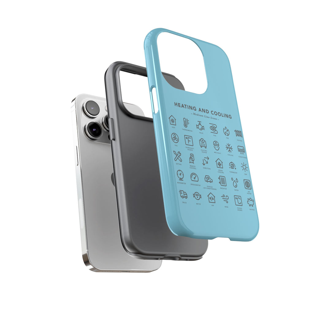 Heating and Cooling Icons Phone Case – HVAC Technician Protective Phone Cover