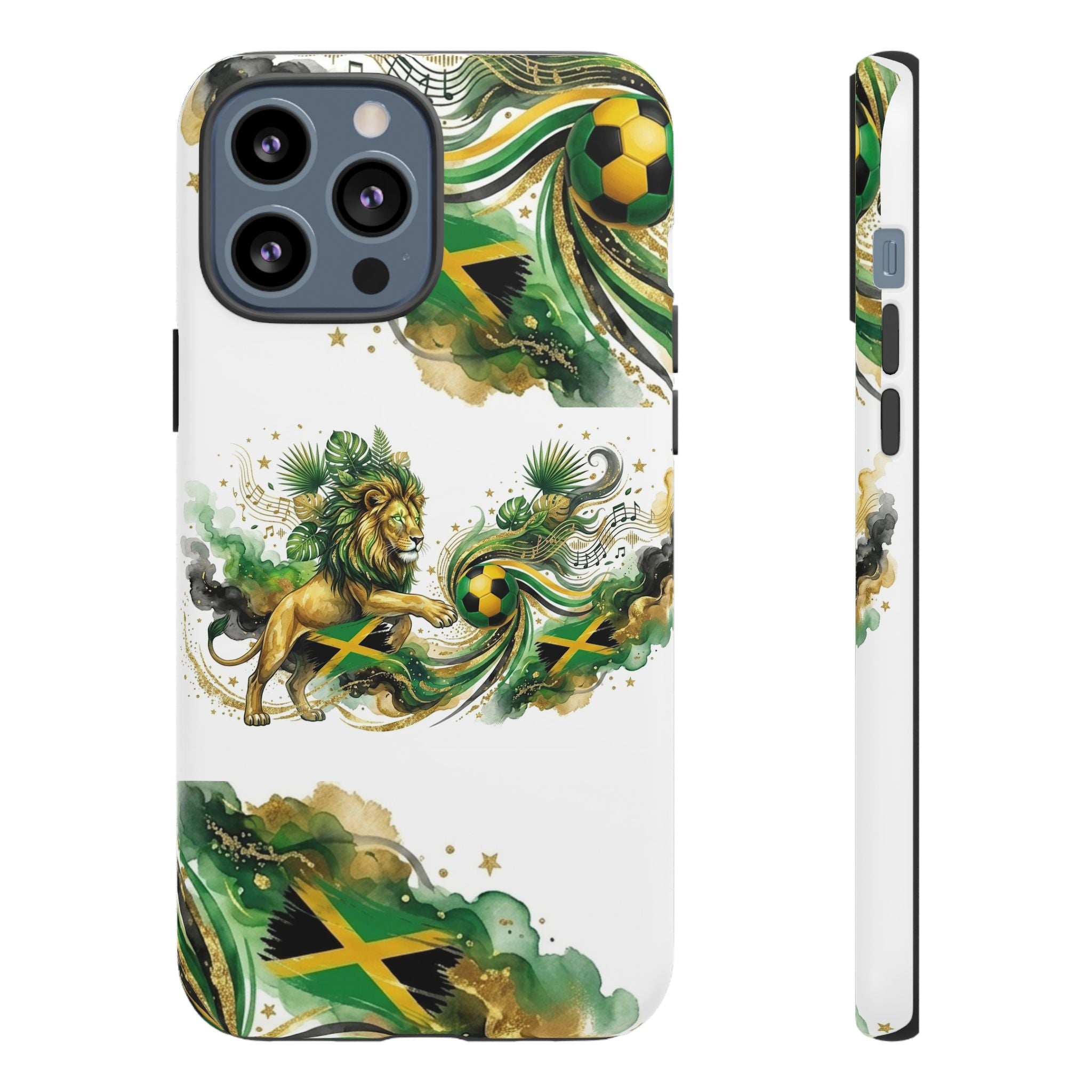 Jamaica Lion Phone Case — Jamaican Flag Rasta Protective Tough Case
