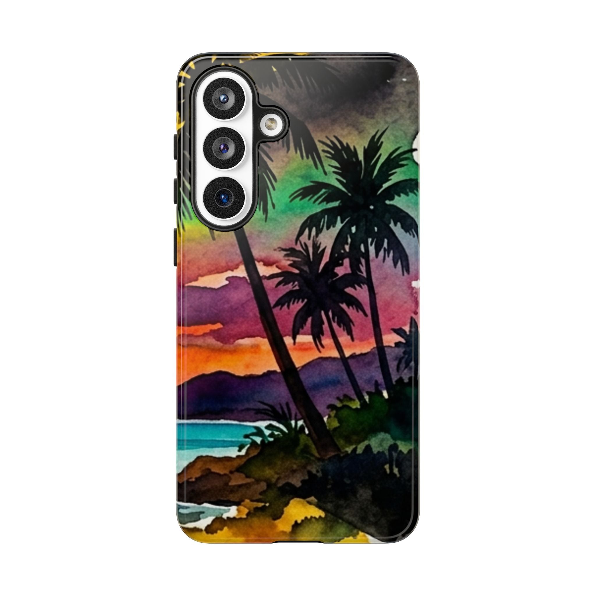 Tropical Sunset Phone Case – Palm Tree Beach Protective Cover
