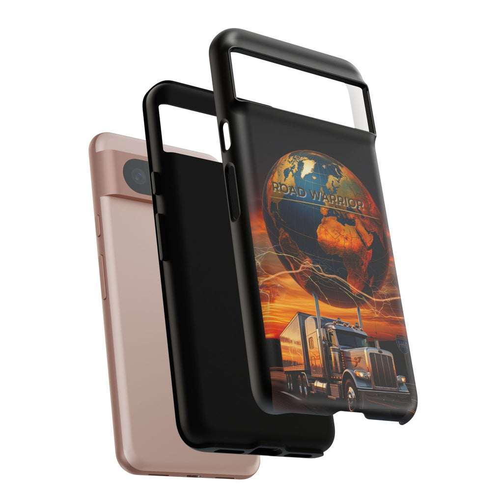 Truck Driver Phone Case — 'Global Road Warrior' Semi Truck Globe Tough Phone Cover