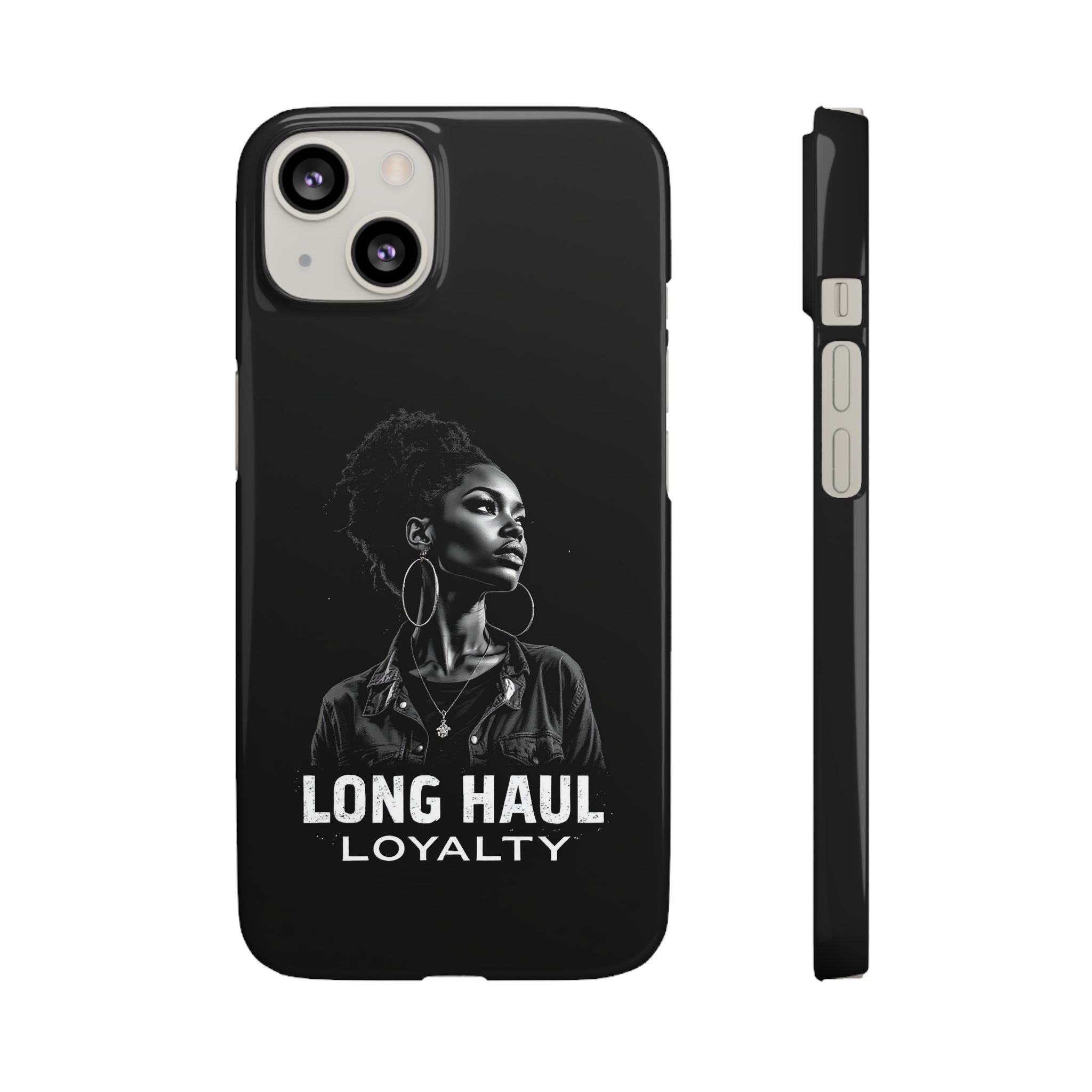 Phone Case — "Long Haul Loyalty" Black Portrait Snap Case