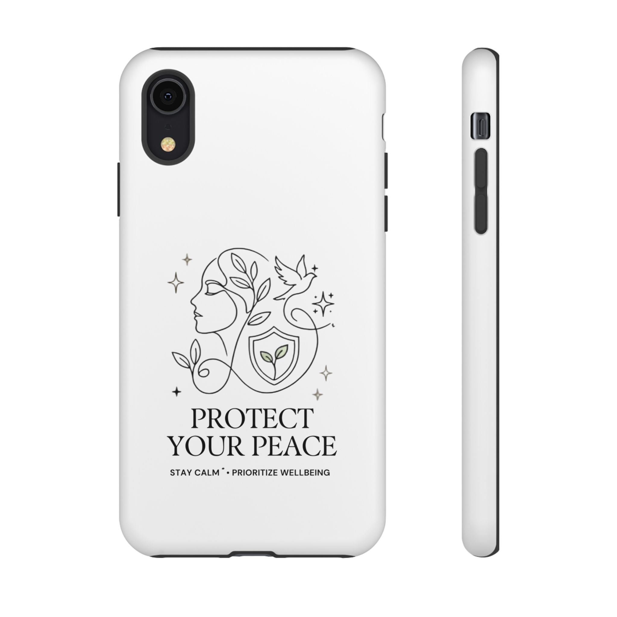 Protect Your Peace Phone Case – Minimalist Wellness iPhone Cover