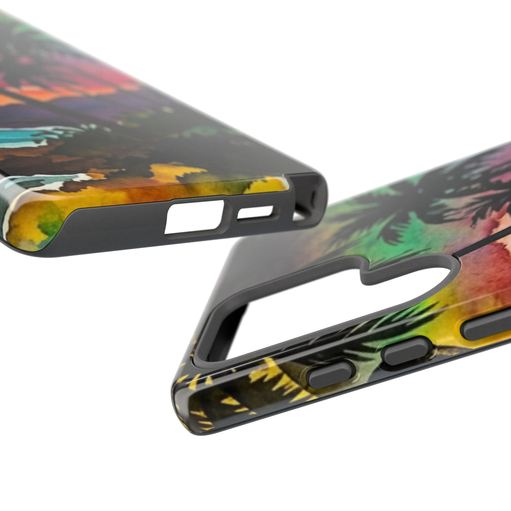 Tropical Sunset Phone Case – Palm Tree Beach Protective Cover