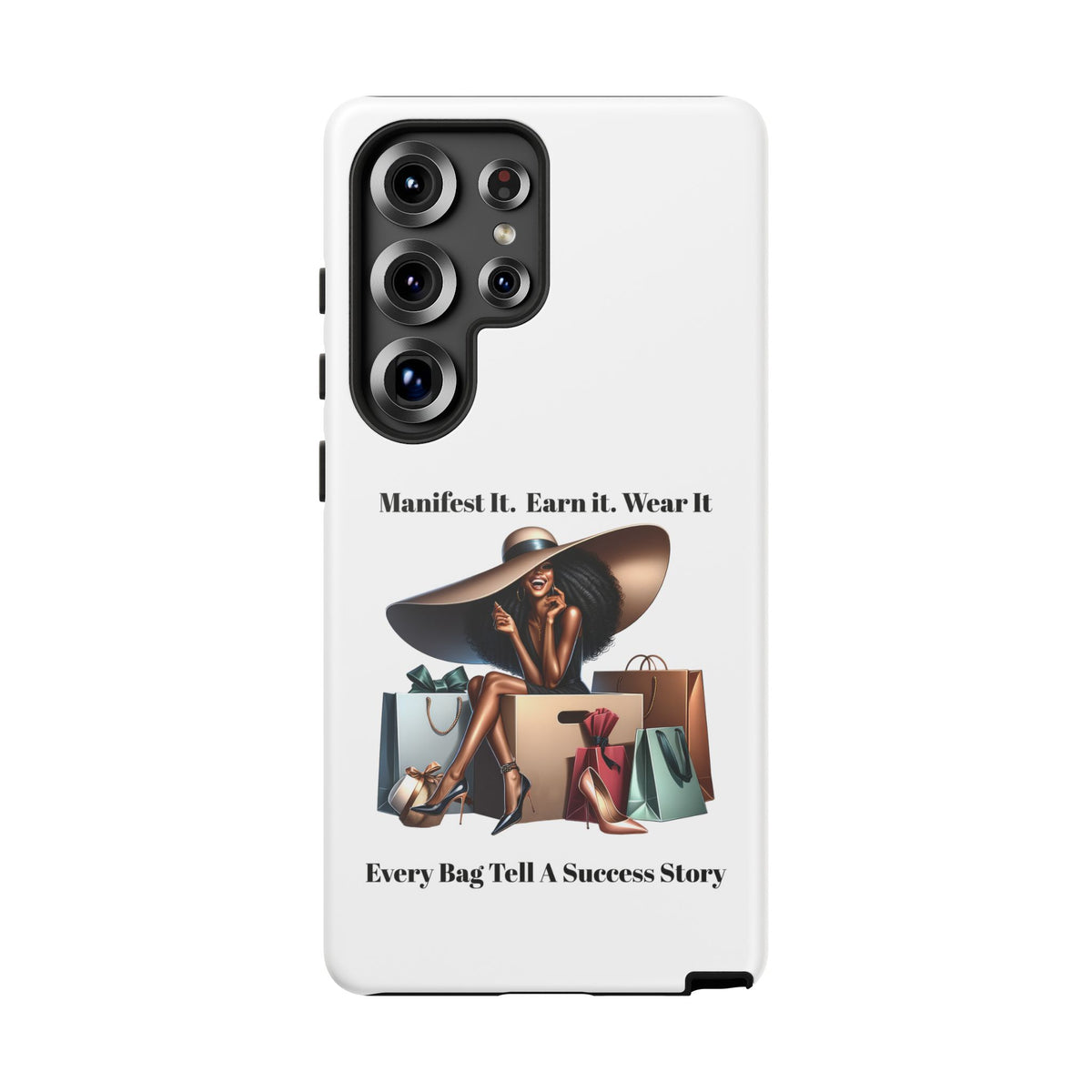 Phone Case - "Manifest It. Earn It. Wear It." Chic Shopper Design