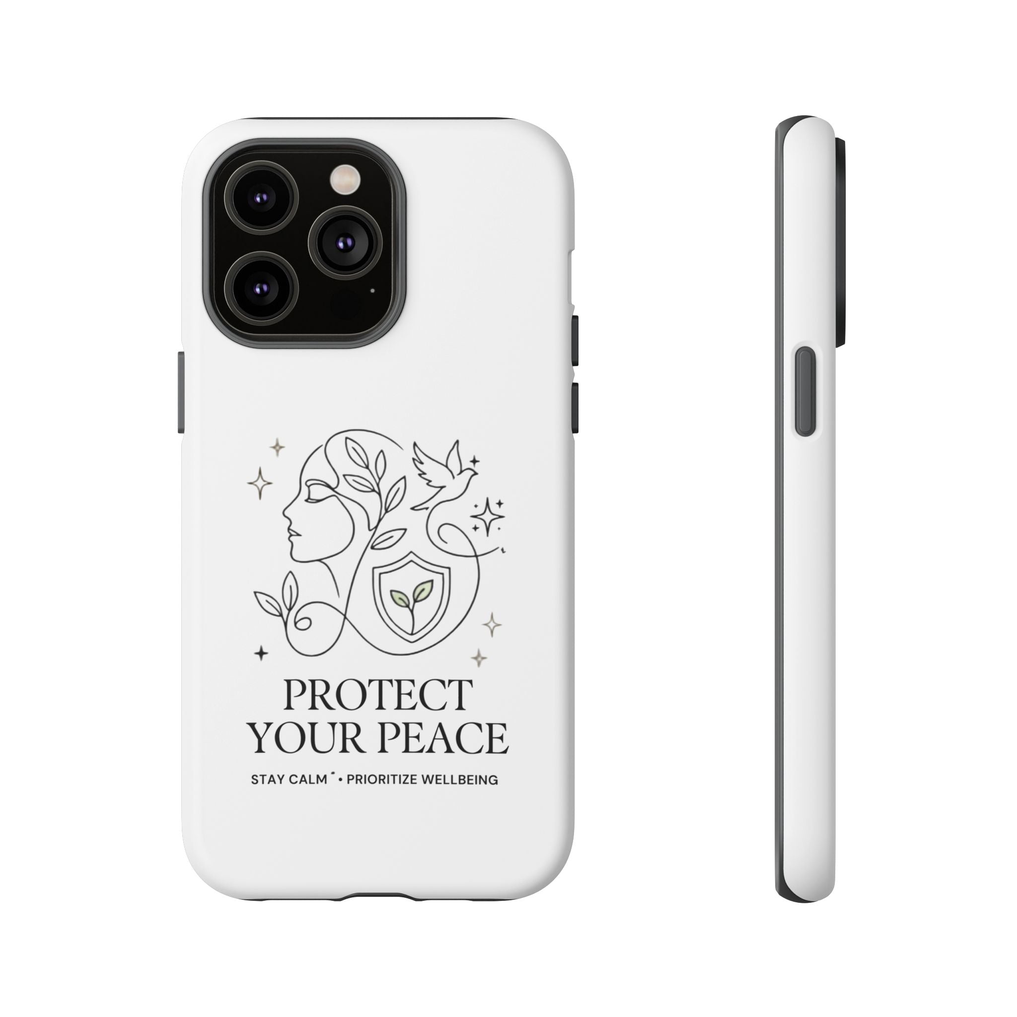 Protect Your Peace Phone Case – Minimalist Wellness iPhone Cover