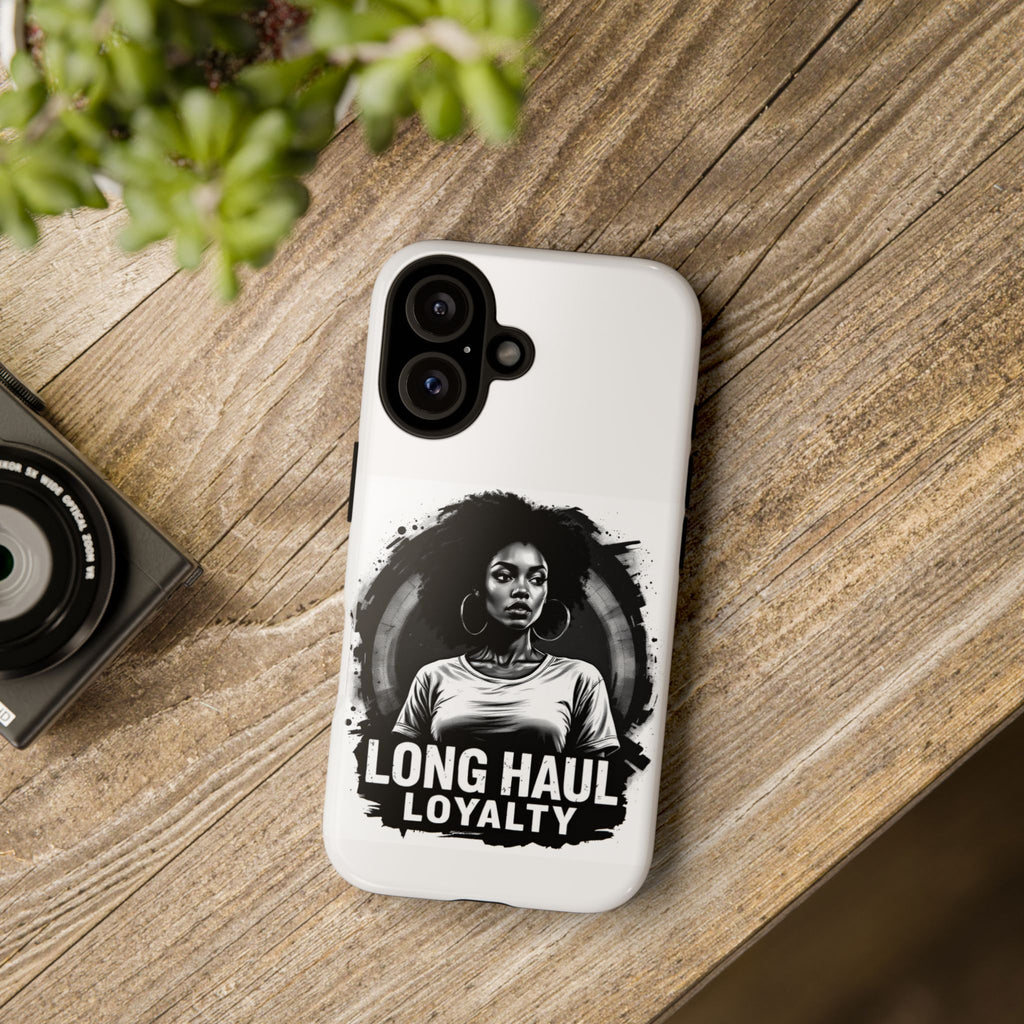 Phone Case — "Long Haul Loyalty" Black & White Portrait Protective Case