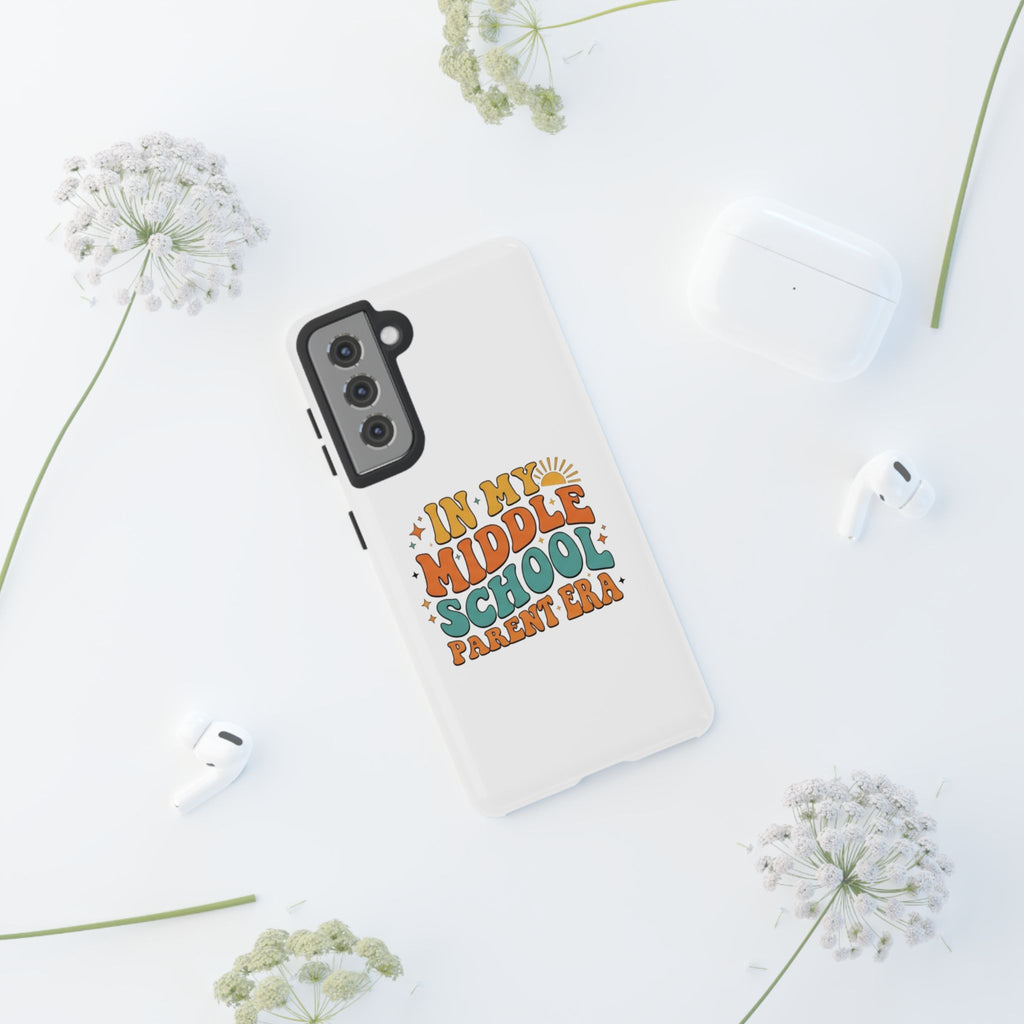 Middle School Parent Phone Case — "In My Middle School Parent Era" Retro Design