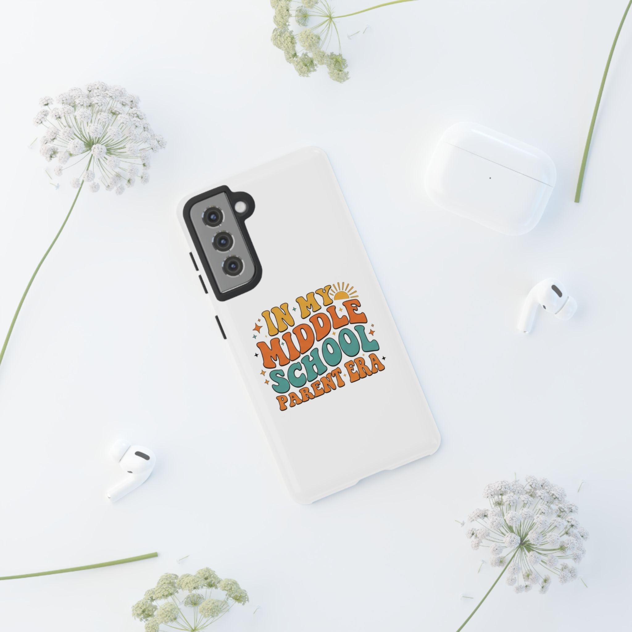 Middle School Parent Phone Case — "In My Middle School Parent Era" Retro Design